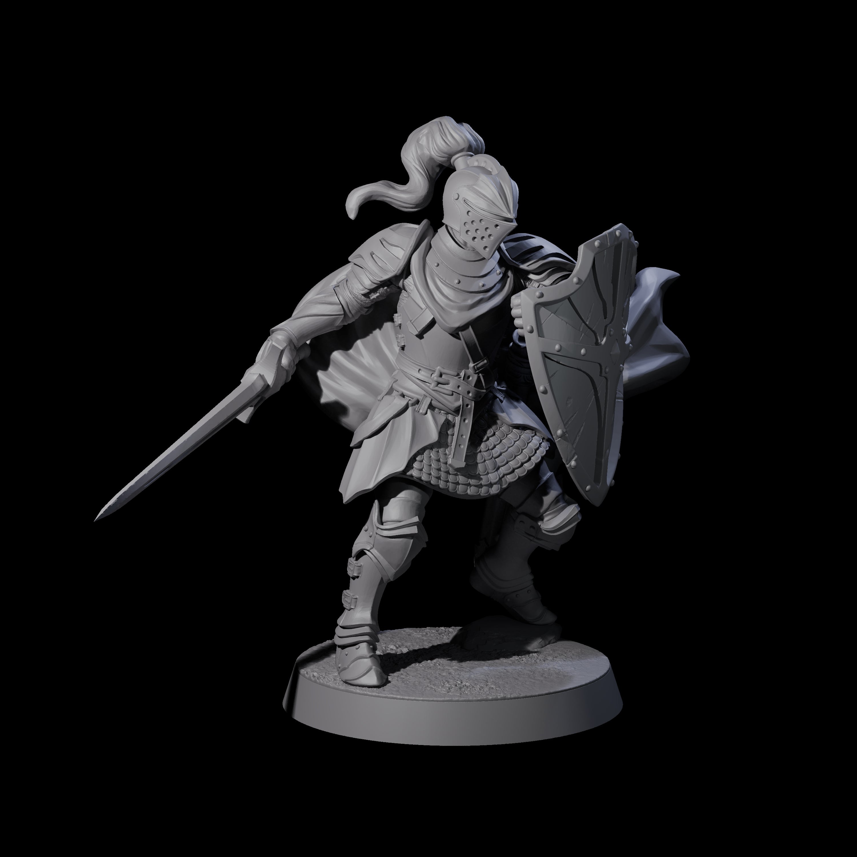 City Knight E Miniature for Dungeons and Dragons, Pathfinder or other TTRPGs