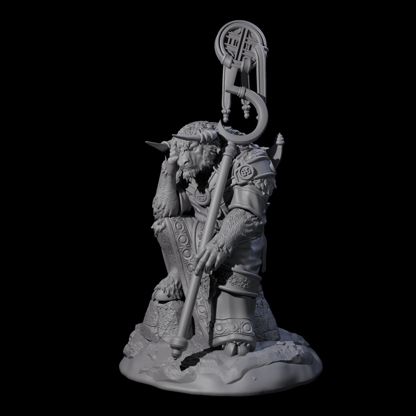 Civilised Yakfolk A Miniature for Dungeons and Dragons, Pathfinder or other TTRPGs