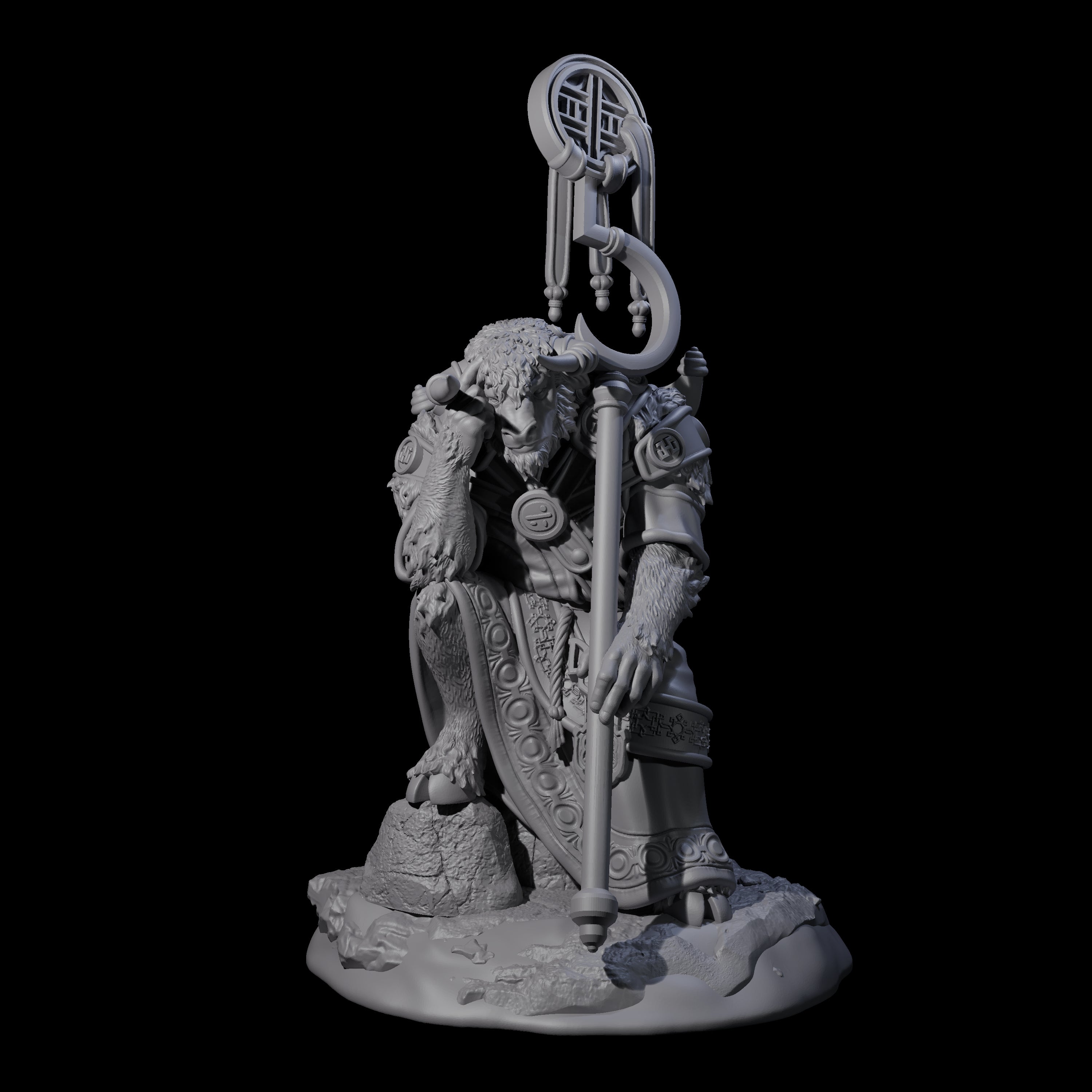 Civilised Yakfolk A Miniature for Dungeons and Dragons, Pathfinder or other TTRPGs