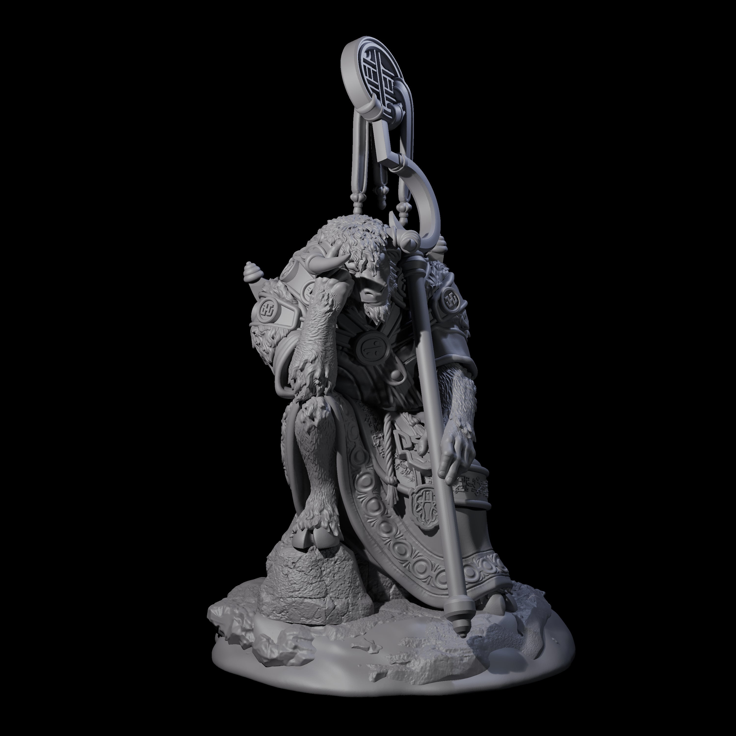 Civilised Yakfolk A Miniature for Dungeons and Dragons, Pathfinder or other TTRPGs