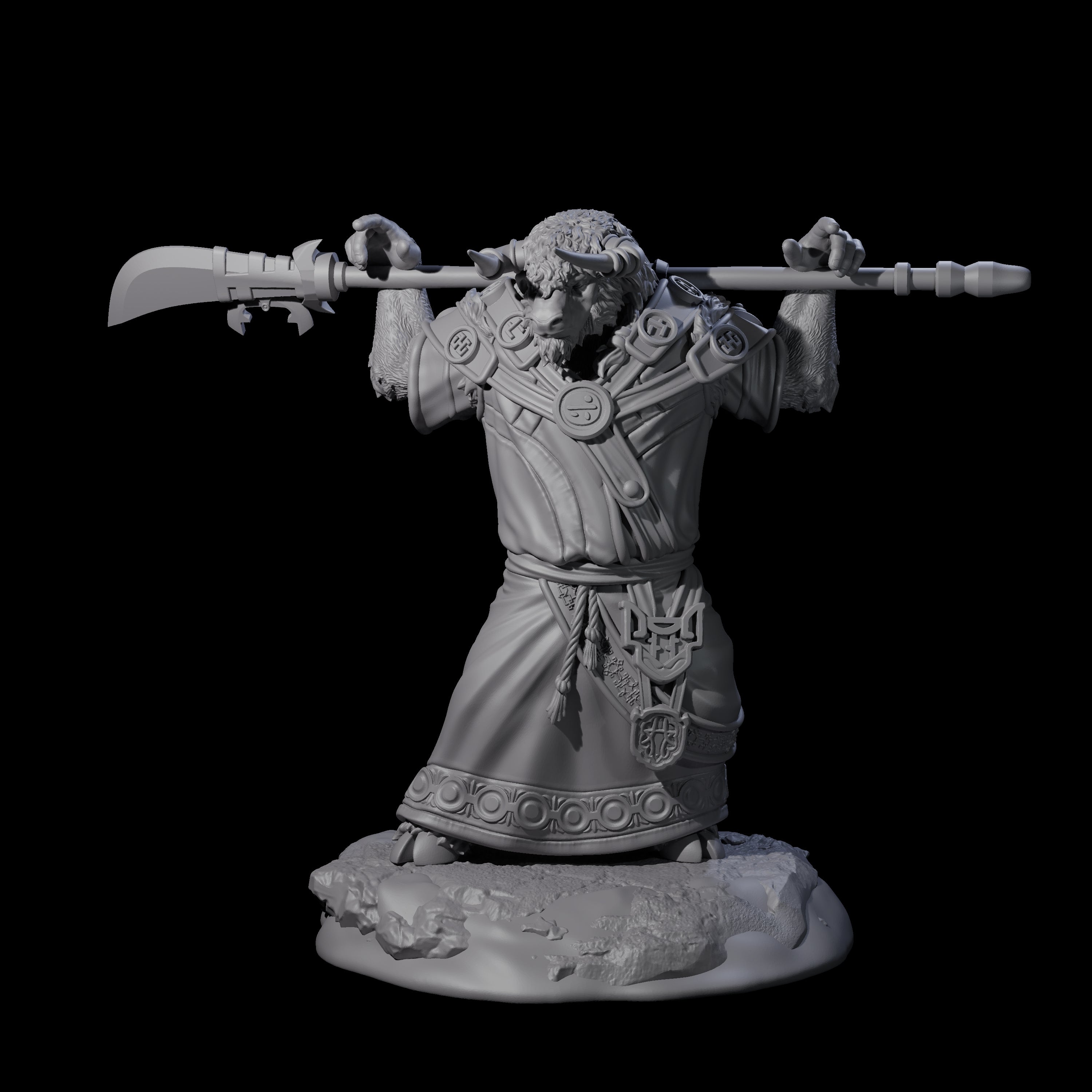Civilised Yakfolk D Miniature for Dungeons and Dragons, Pathfinder or other TTRPGs