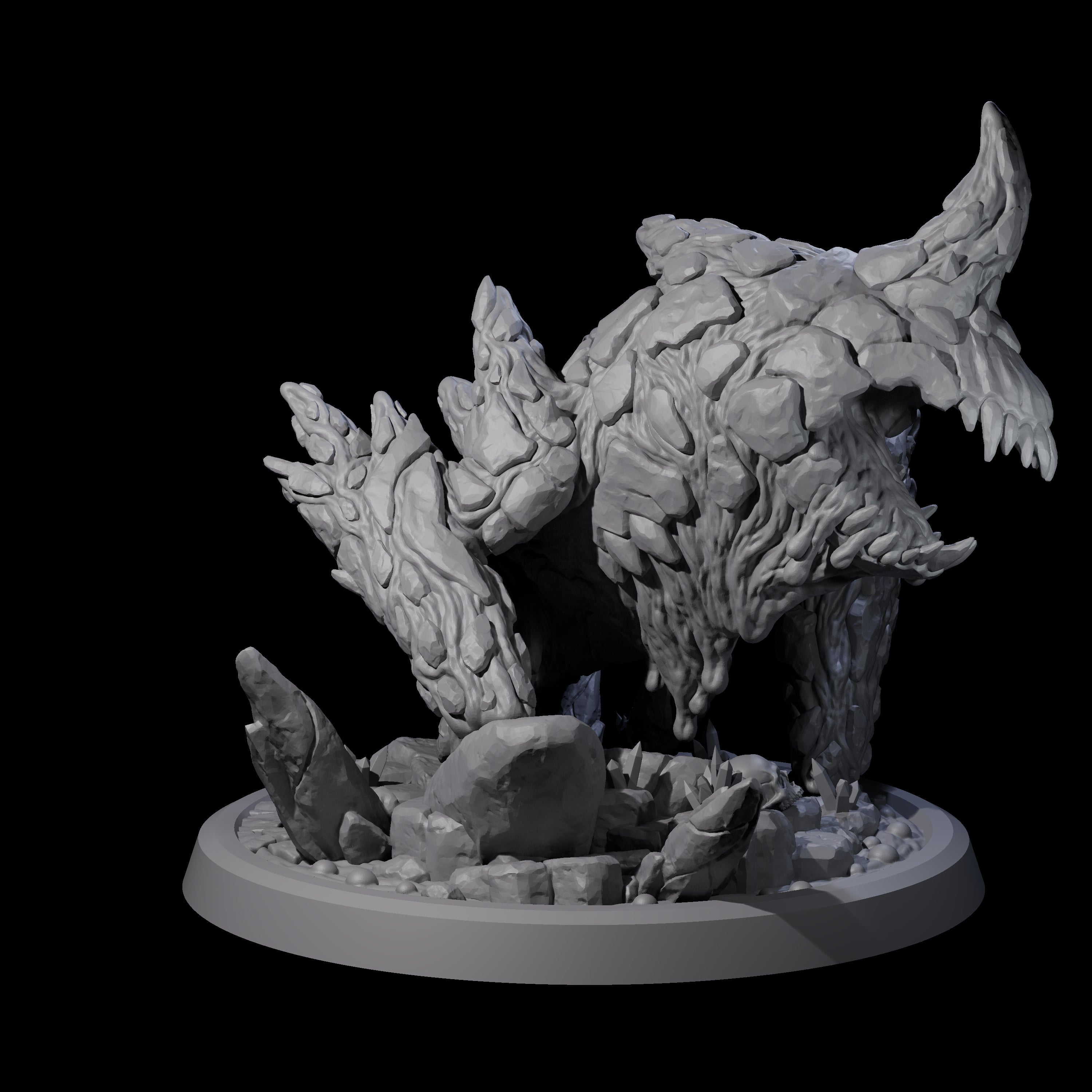Clambering Magma Elemental Miniature for Dungeons and Dragons, Pathfinder or other TTRPGs