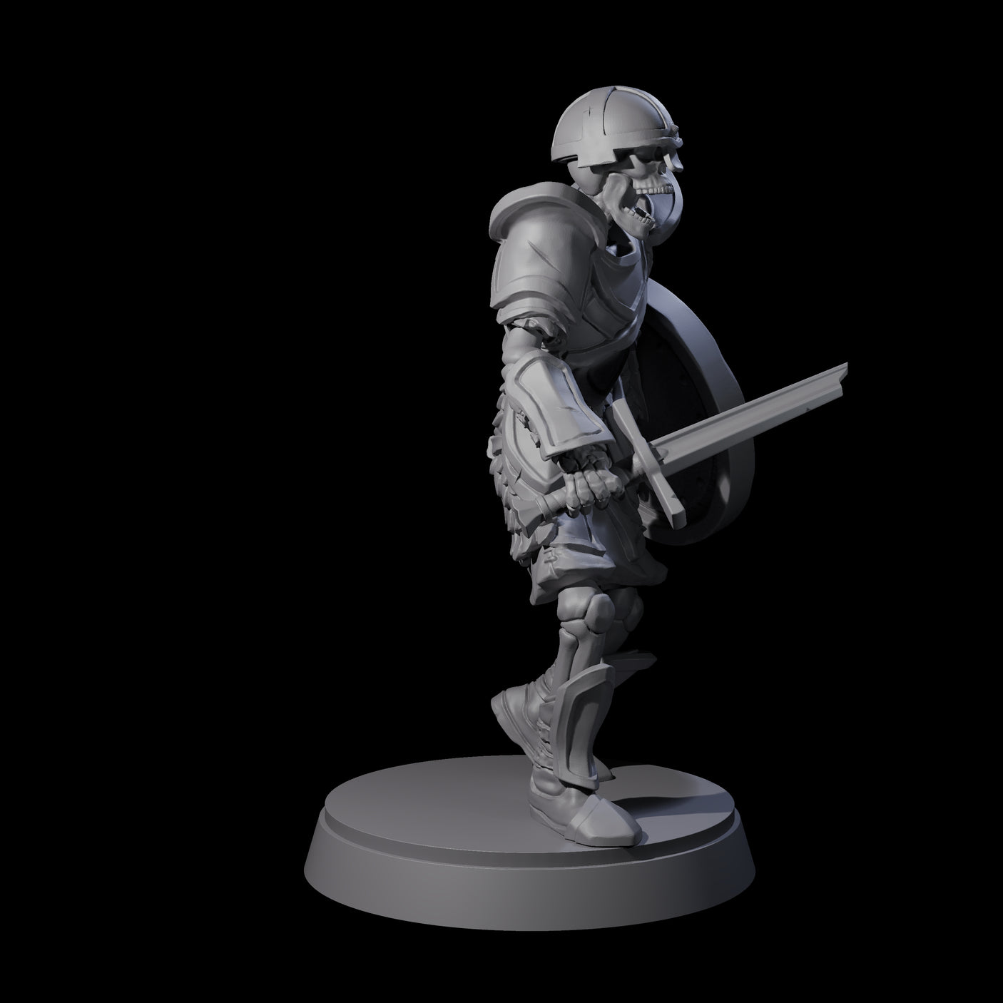 Clanking Armoured Skeleton B Miniature for Dungeons and Dragons, Pathfinder or other TTRPGs
