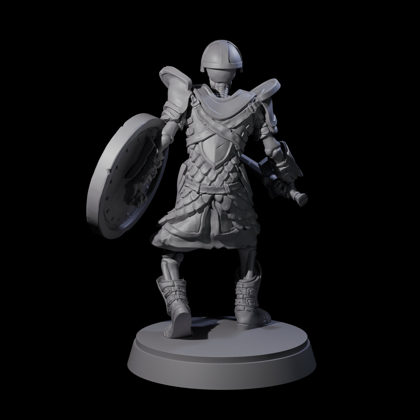 Clanking Armoured Skeleton B Miniature for Dungeons and Dragons, Pathfinder or other TTRPGs