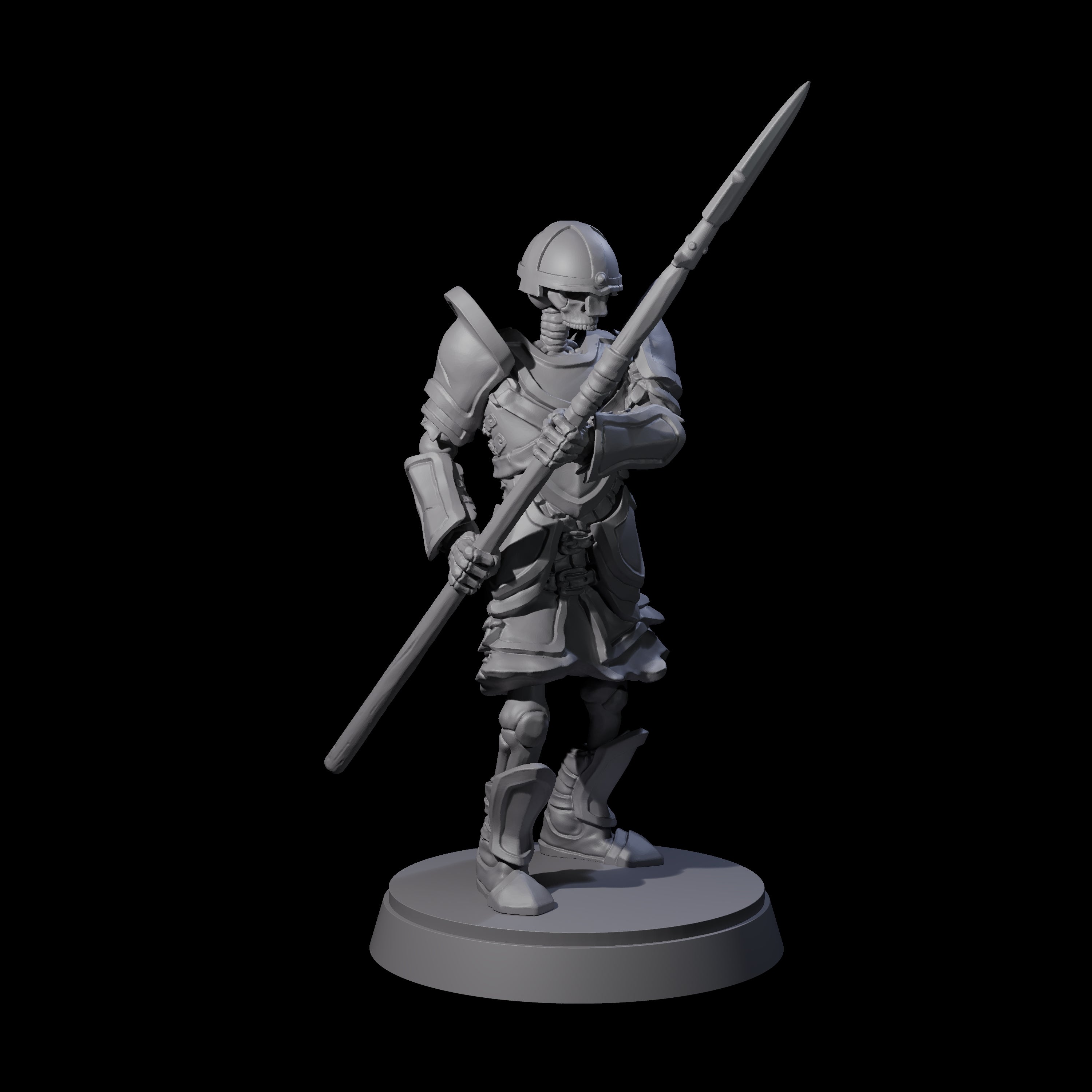 Clanking Armoured Skeleton C Miniature for Dungeons and Dragons, Pathfinder or other TTRPGs