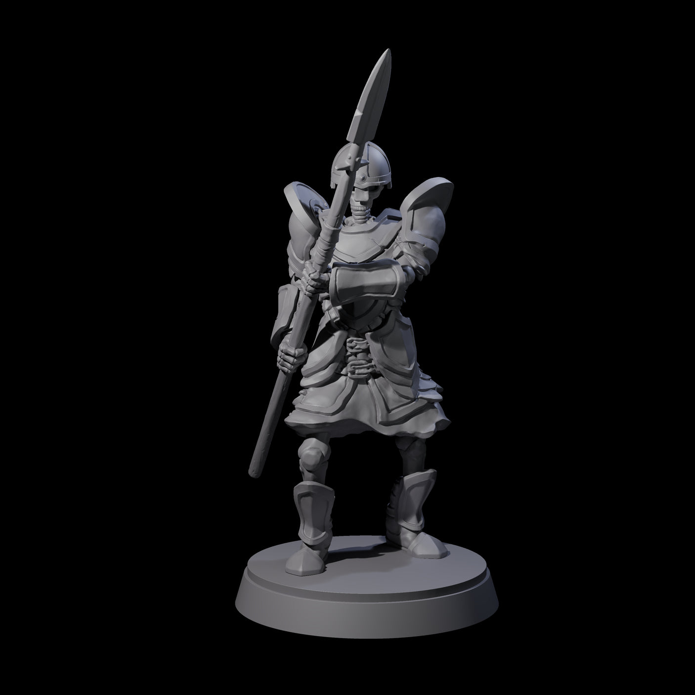 Clanking Armoured Skeleton C Miniature for Dungeons and Dragons, Pathfinder or other TTRPGs