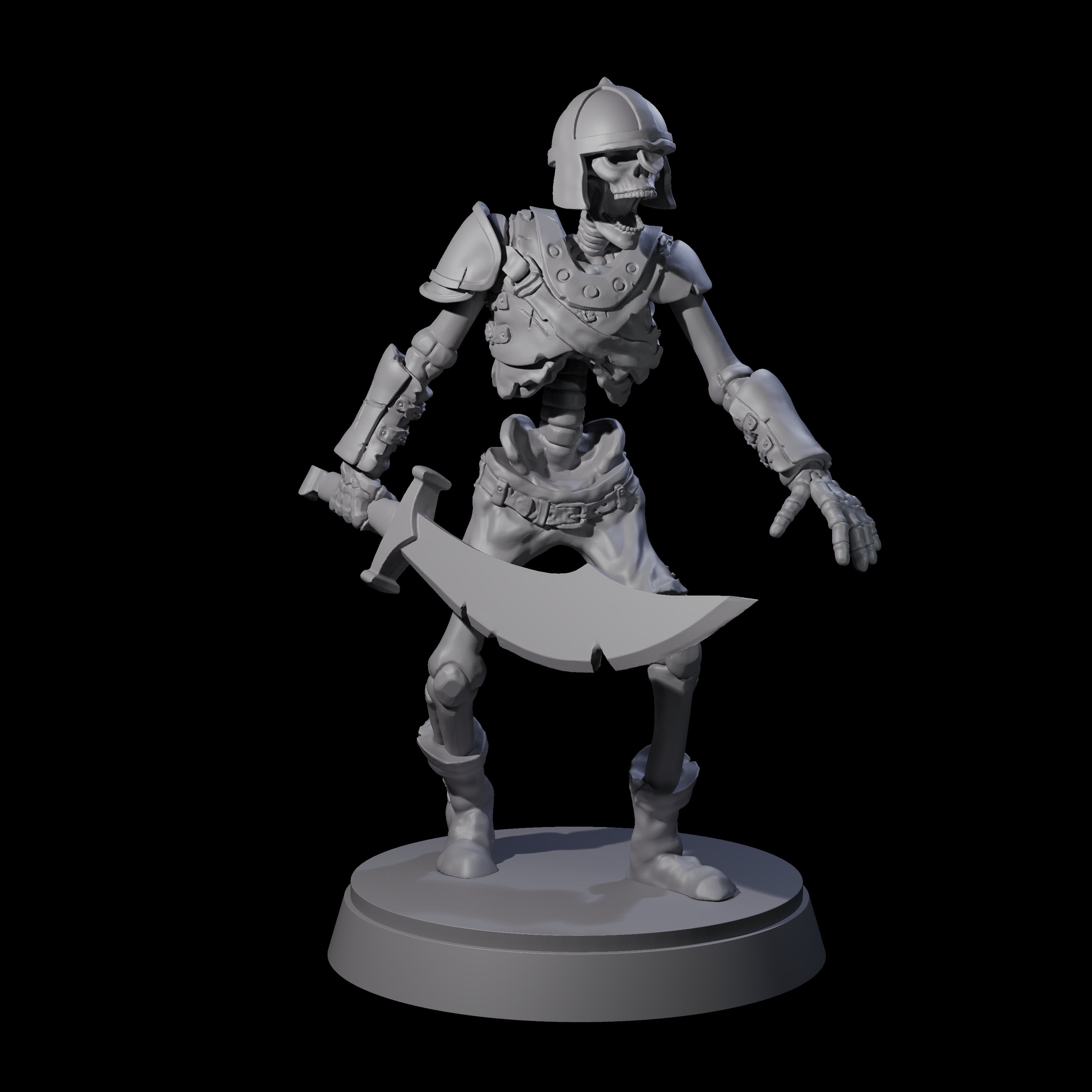 Clanking Armoured Skeleton E Miniature for Dungeons and Dragons, Pathfinder or other TTRPGs