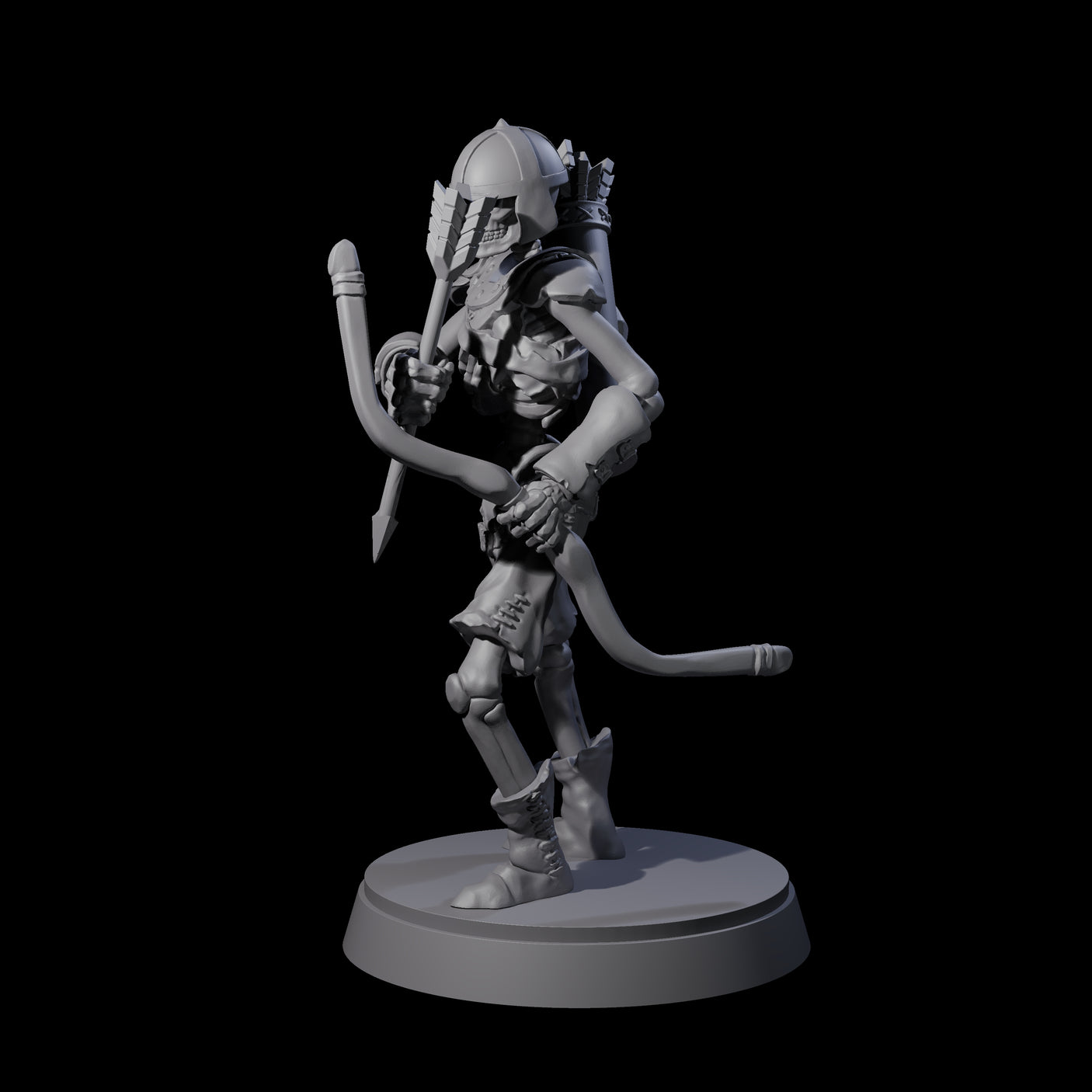Clanking Armoured Skeleton F Miniature for Dungeons and Dragons, Pathfinder or other TTRPGs