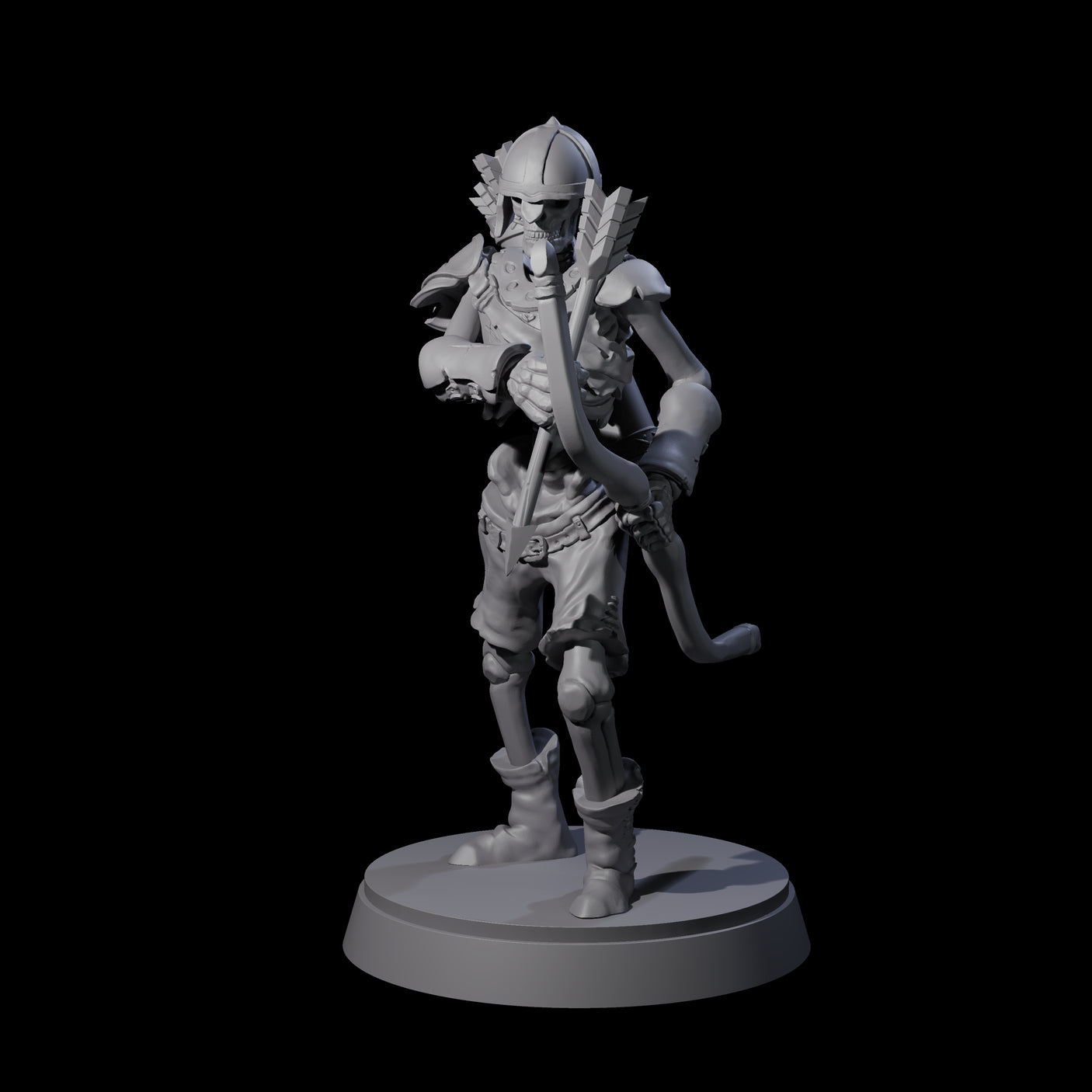 Clanking Armoured Skeleton F Miniature for Dungeons and Dragons, Pathfinder or other TTRPGs