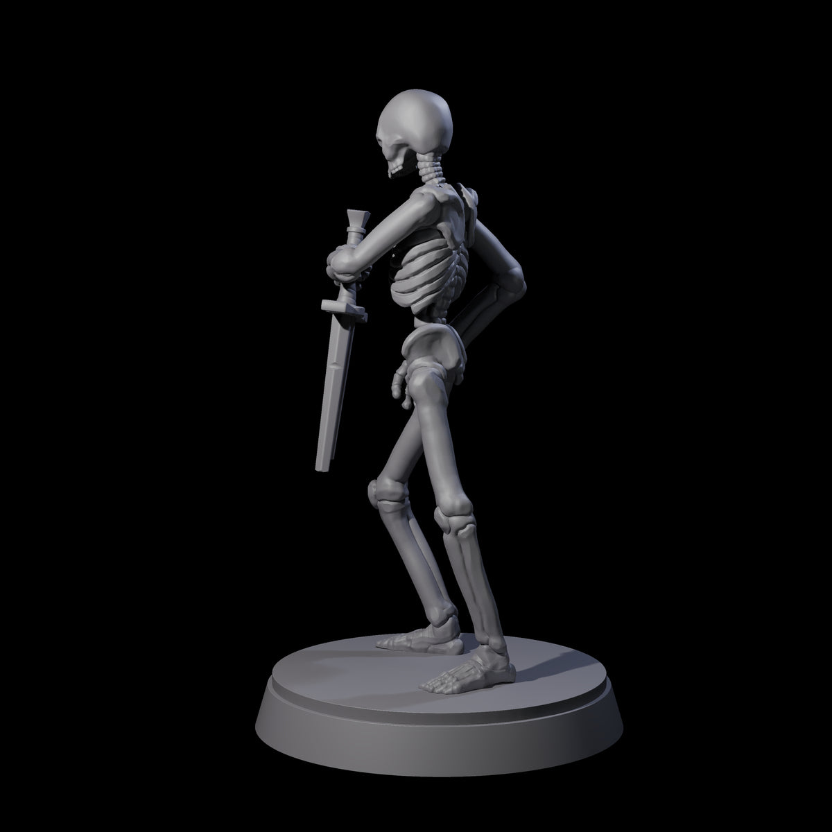 Clattering Classic Skeleton C Miniature for Dungeons and Dragons, Pathfinder or other TTRPGs