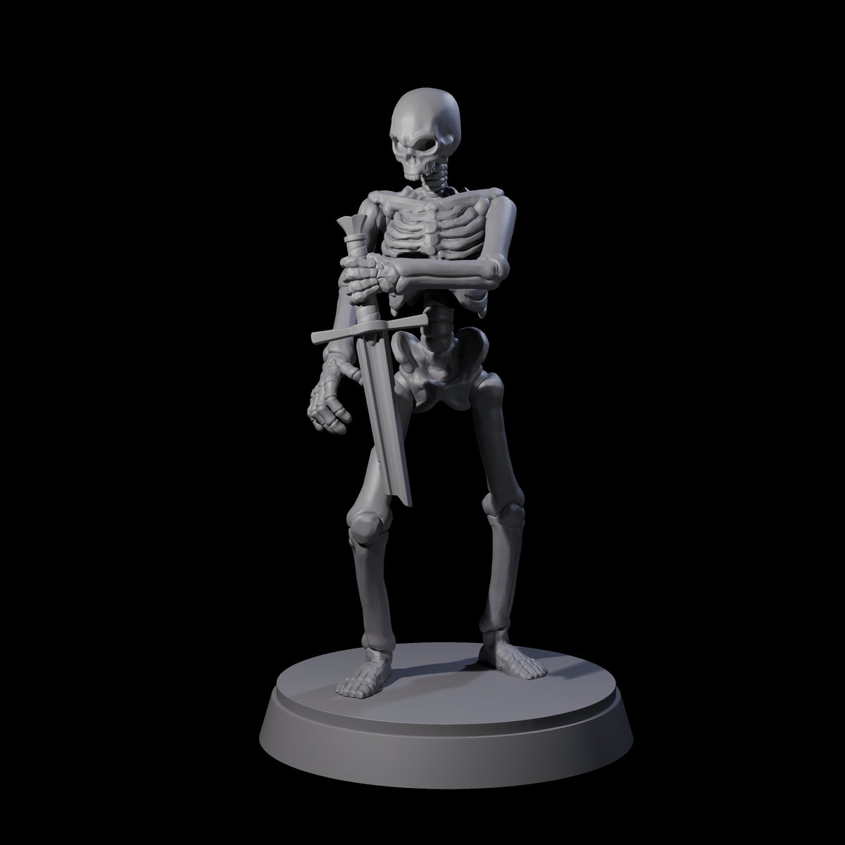 Clattering Classic Skeleton C Miniature for Dungeons and Dragons, Pathfinder or other TTRPGs