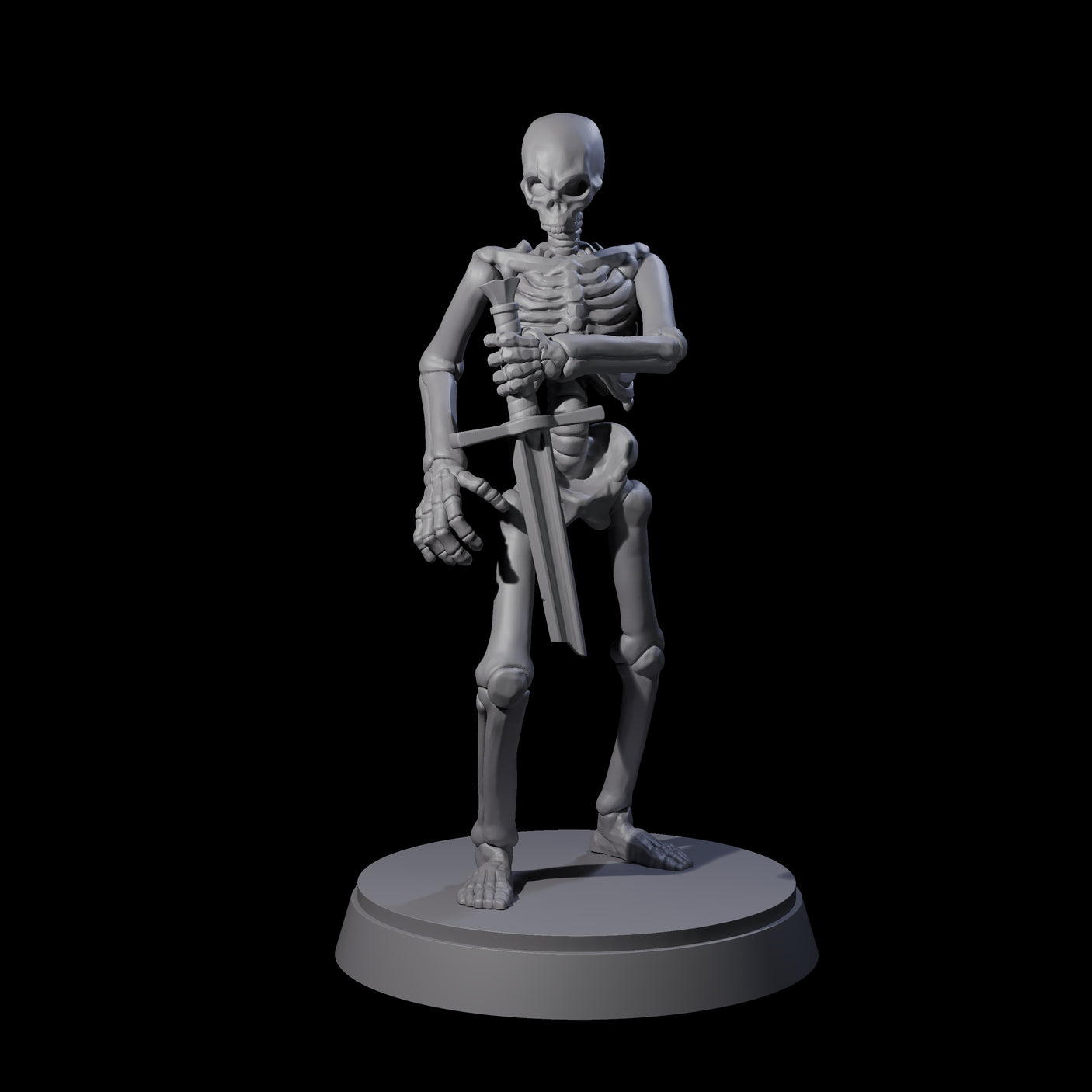 Clattering Classic Skeleton C Miniature for Dungeons and Dragons, Pathfinder or other TTRPGs