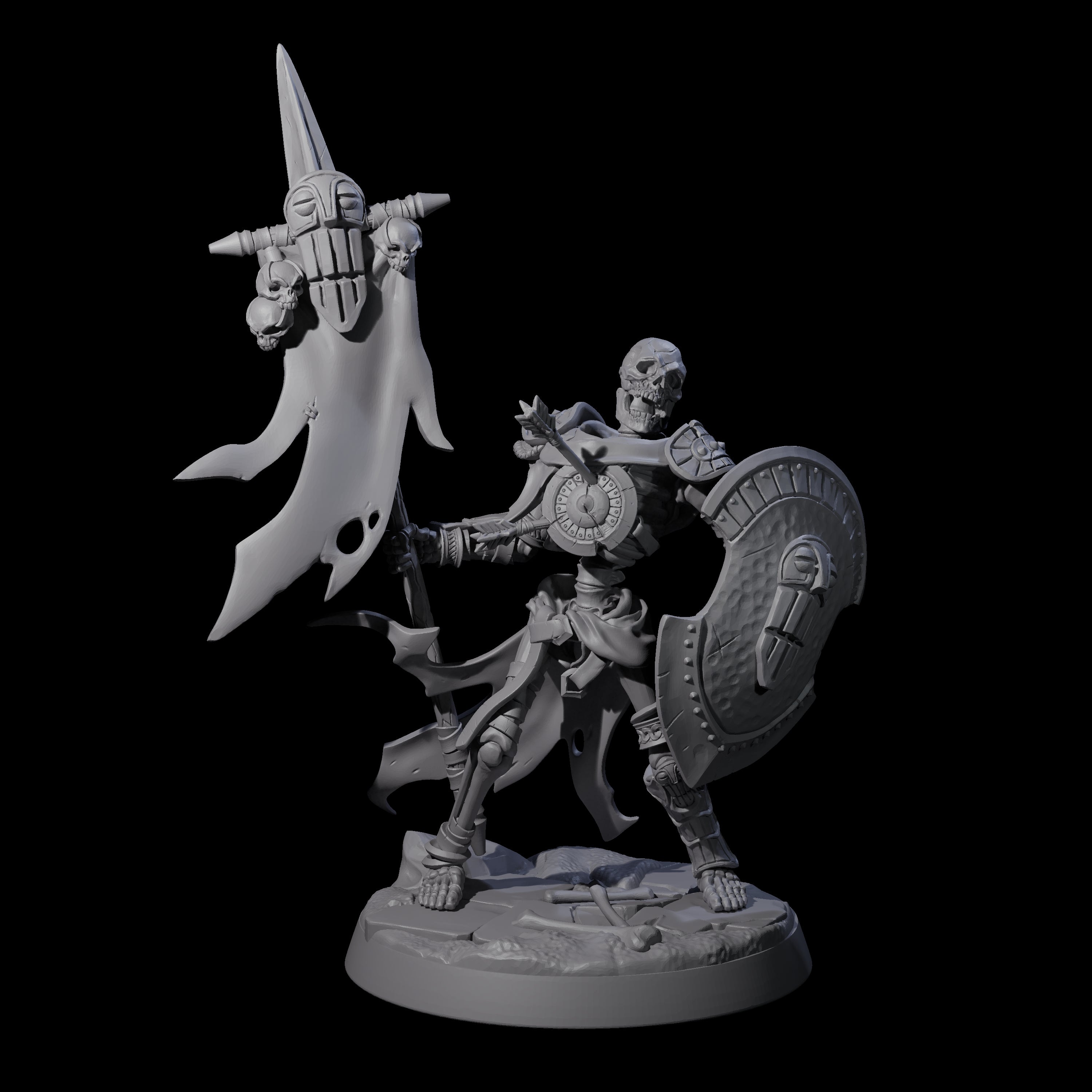 Clattering Skeleton B Miniature for Dungeons and Dragons, Pathfinder or other TTRPGs