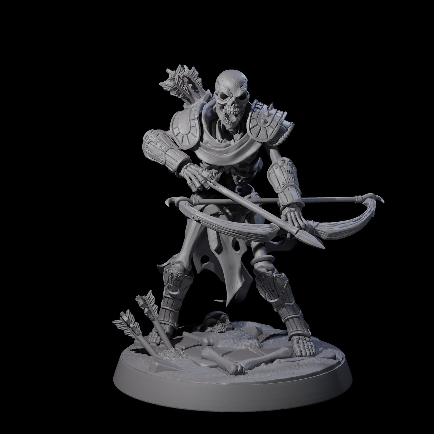 Clattering Skeleton F Miniature for Dungeons and Dragons, Pathfinder or other TTRPGs