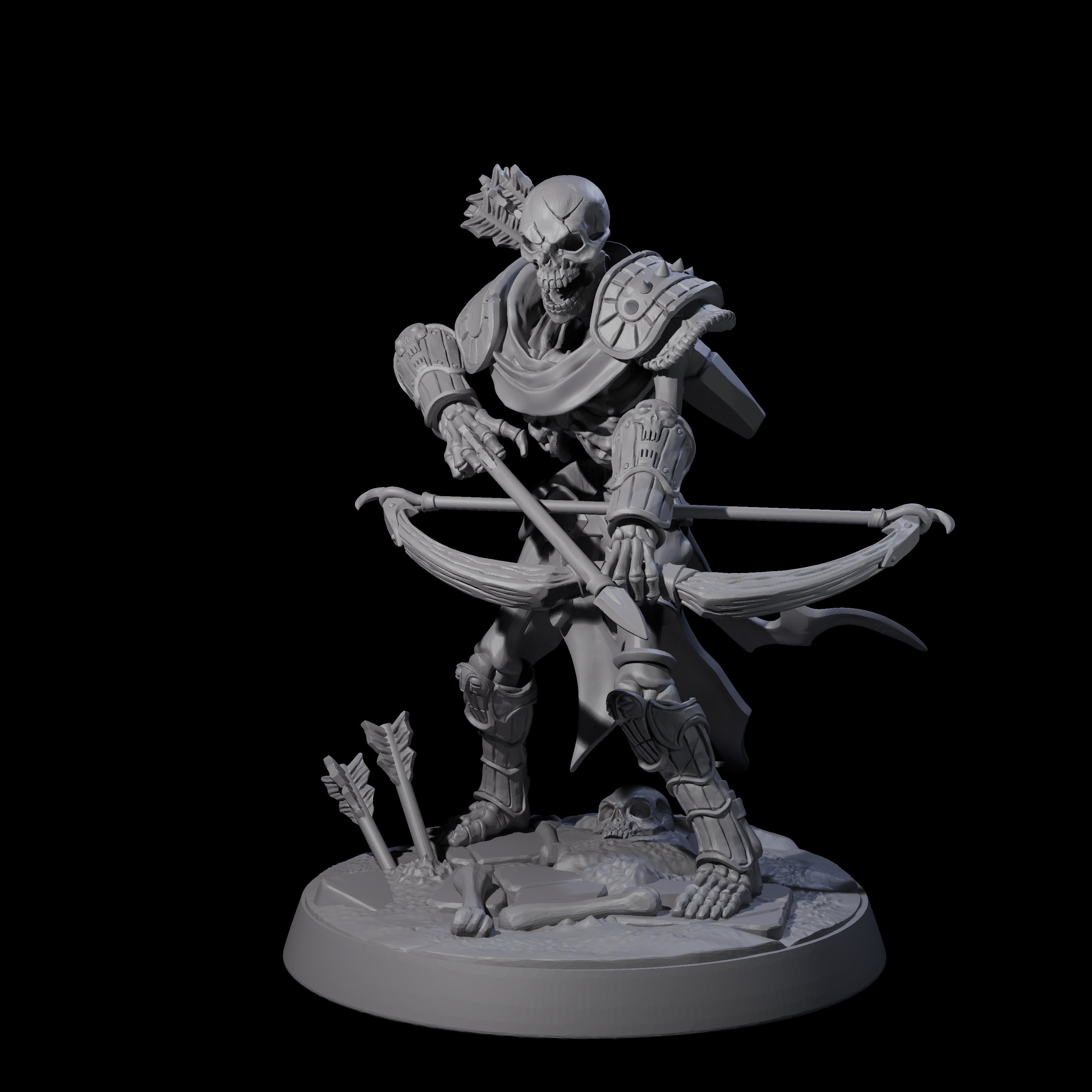Clattering Skeleton F Miniature for Dungeons and Dragons, Pathfinder or other TTRPGs