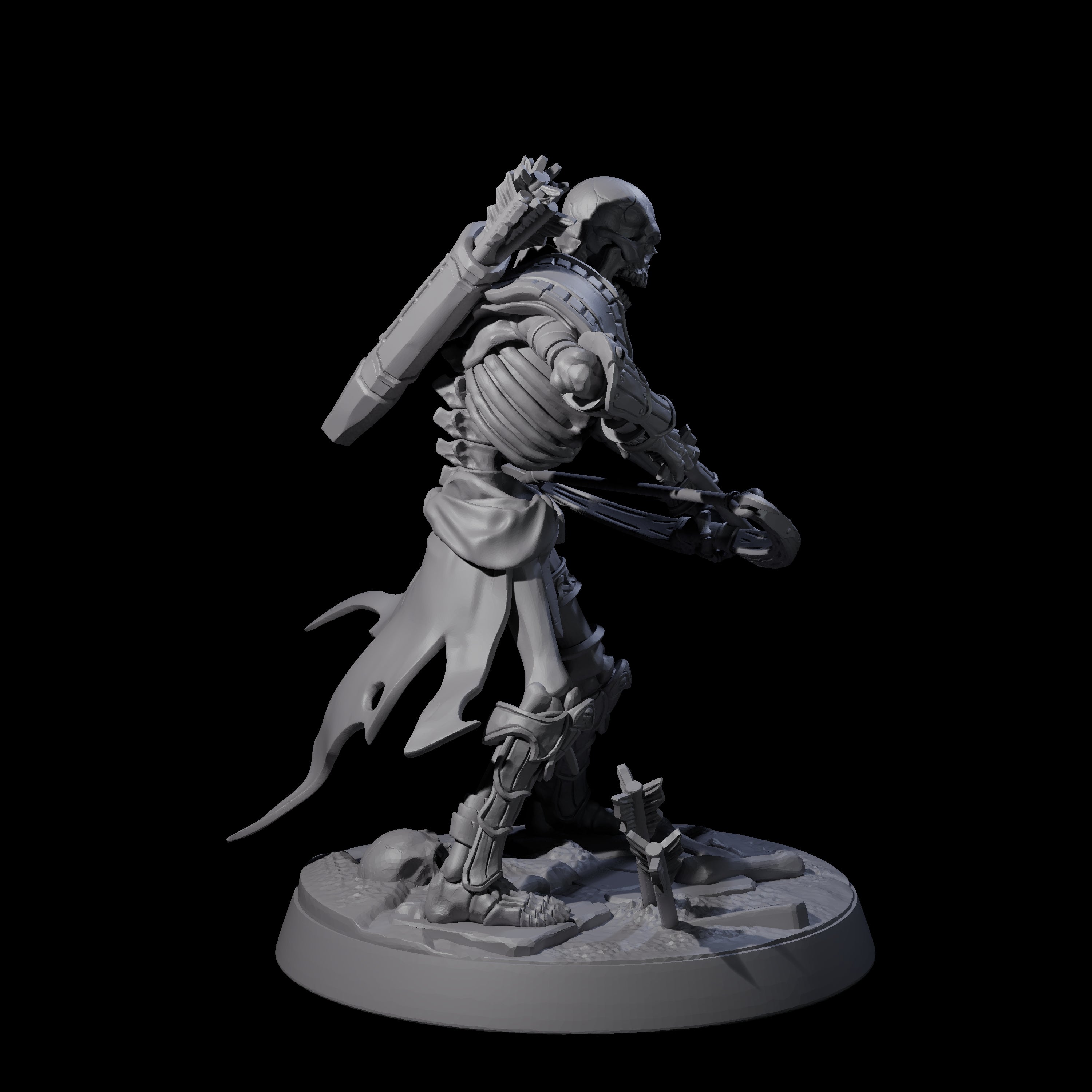Clattering Skeleton F Miniature for Dungeons and Dragons, Pathfinder or other TTRPGs