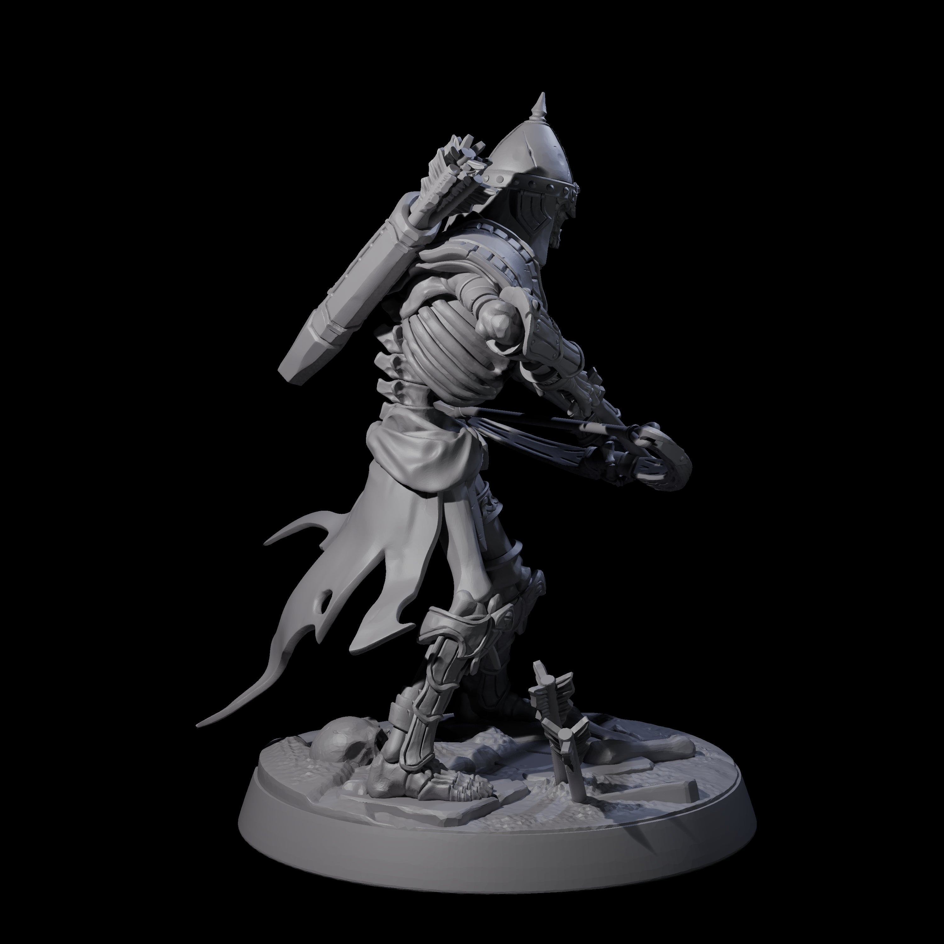 Clattering Skeleton F Miniature for Dungeons and Dragons, Pathfinder or other TTRPGs