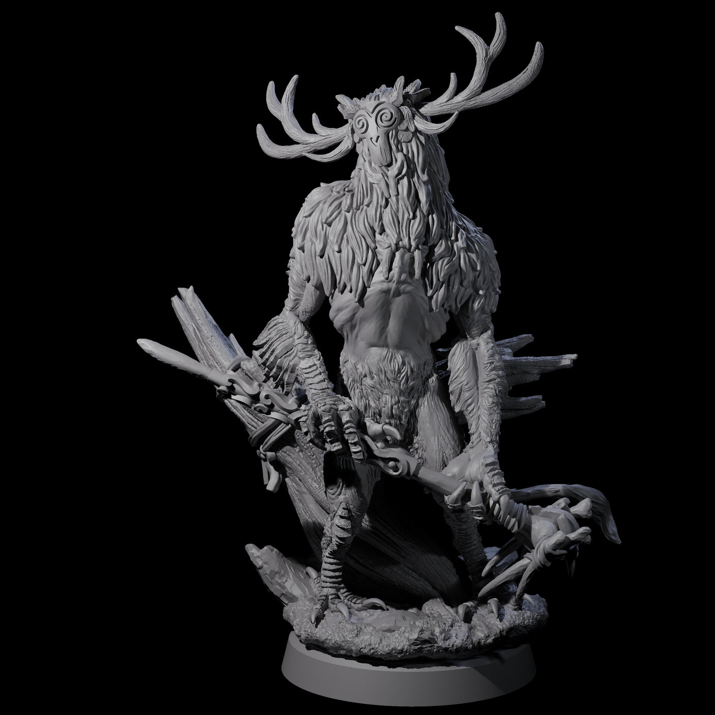 Clawed Forest Guardian C Miniature for Dungeons and Dragons, Pathfinder or other TTRPGs