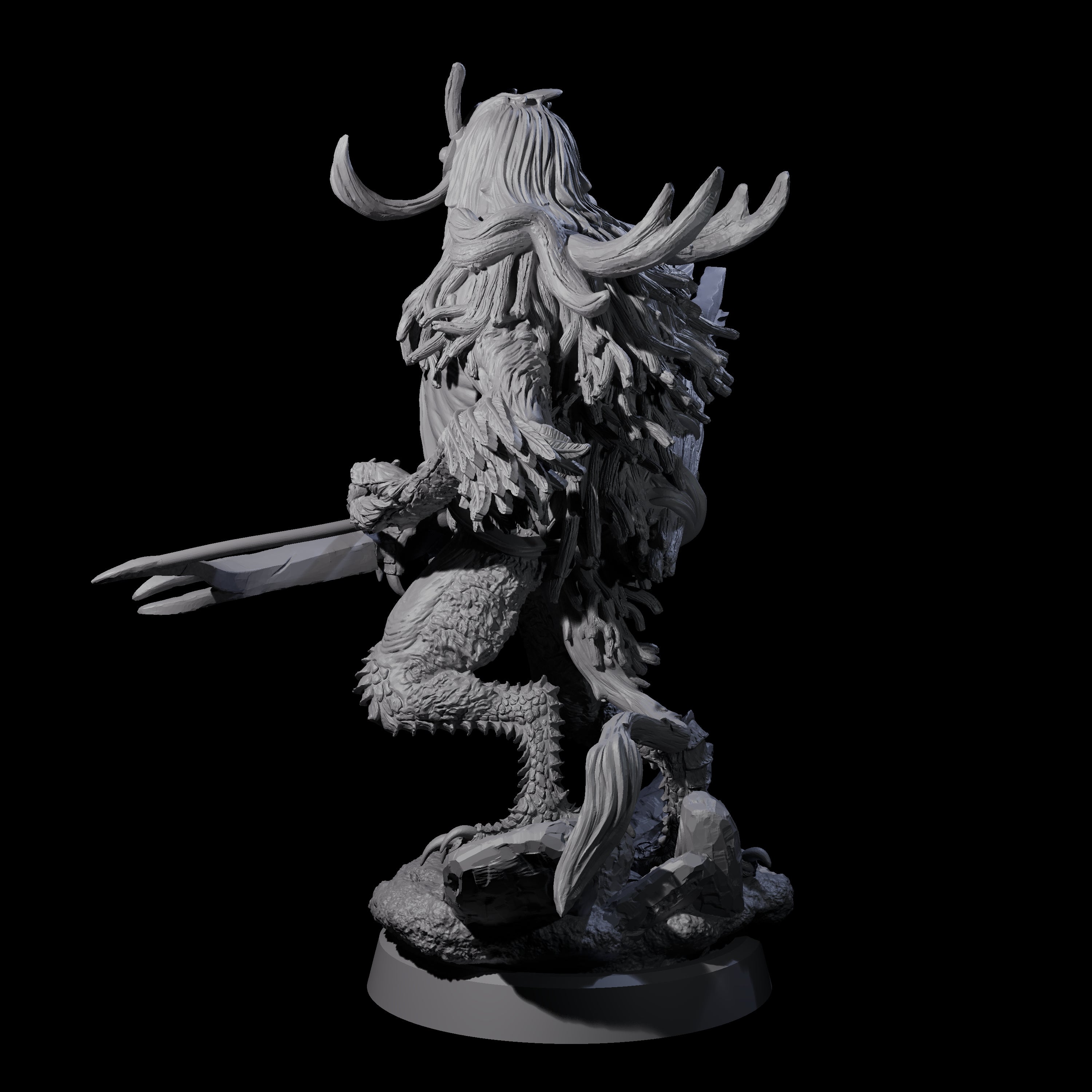 Clawed Forest Guardian D Miniature for Dungeons and Dragons, Pathfinder or other TTRPGs