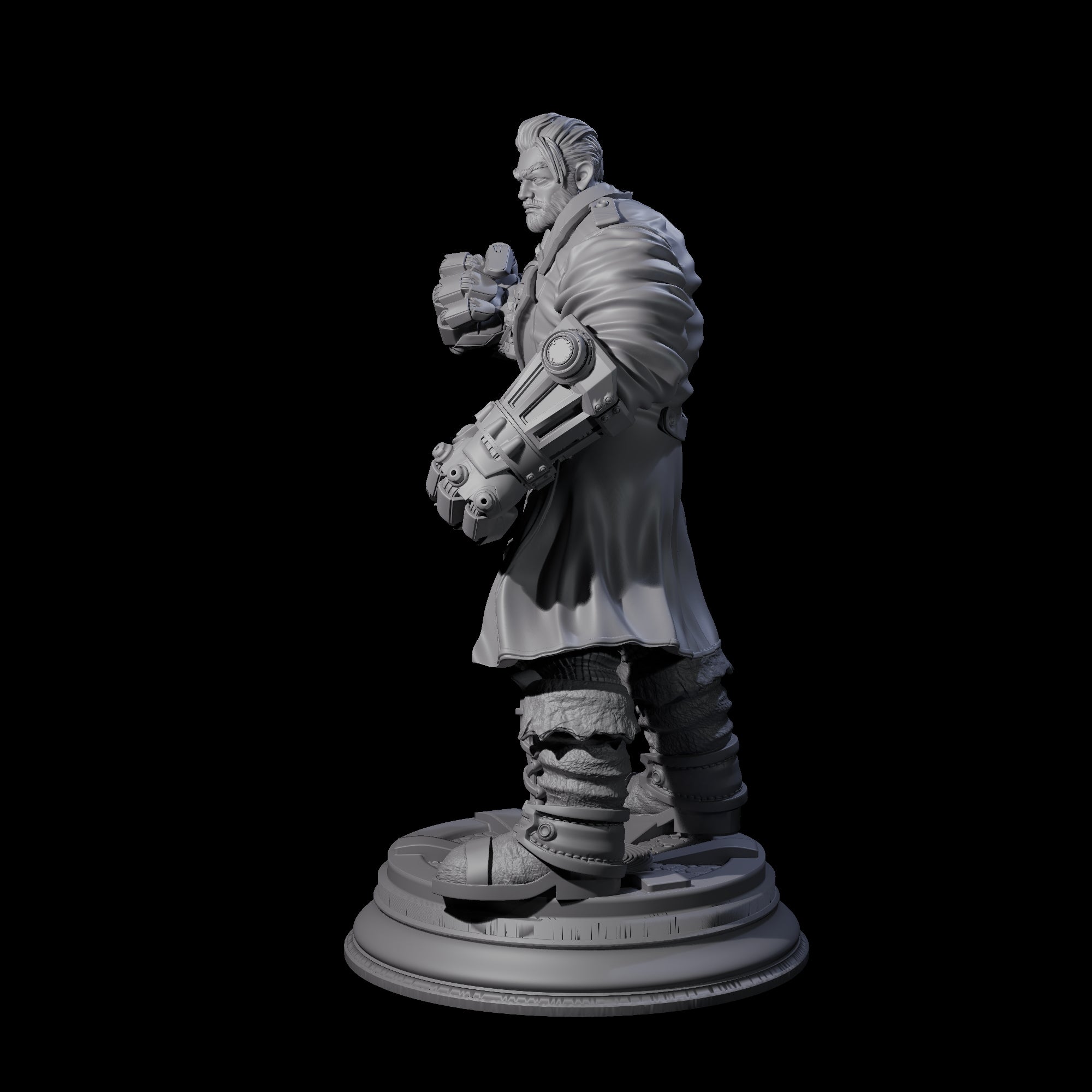 Clenched Fist Brawler Miniature for Dungeons and Dragons, Pathfinder or other TTRPGs