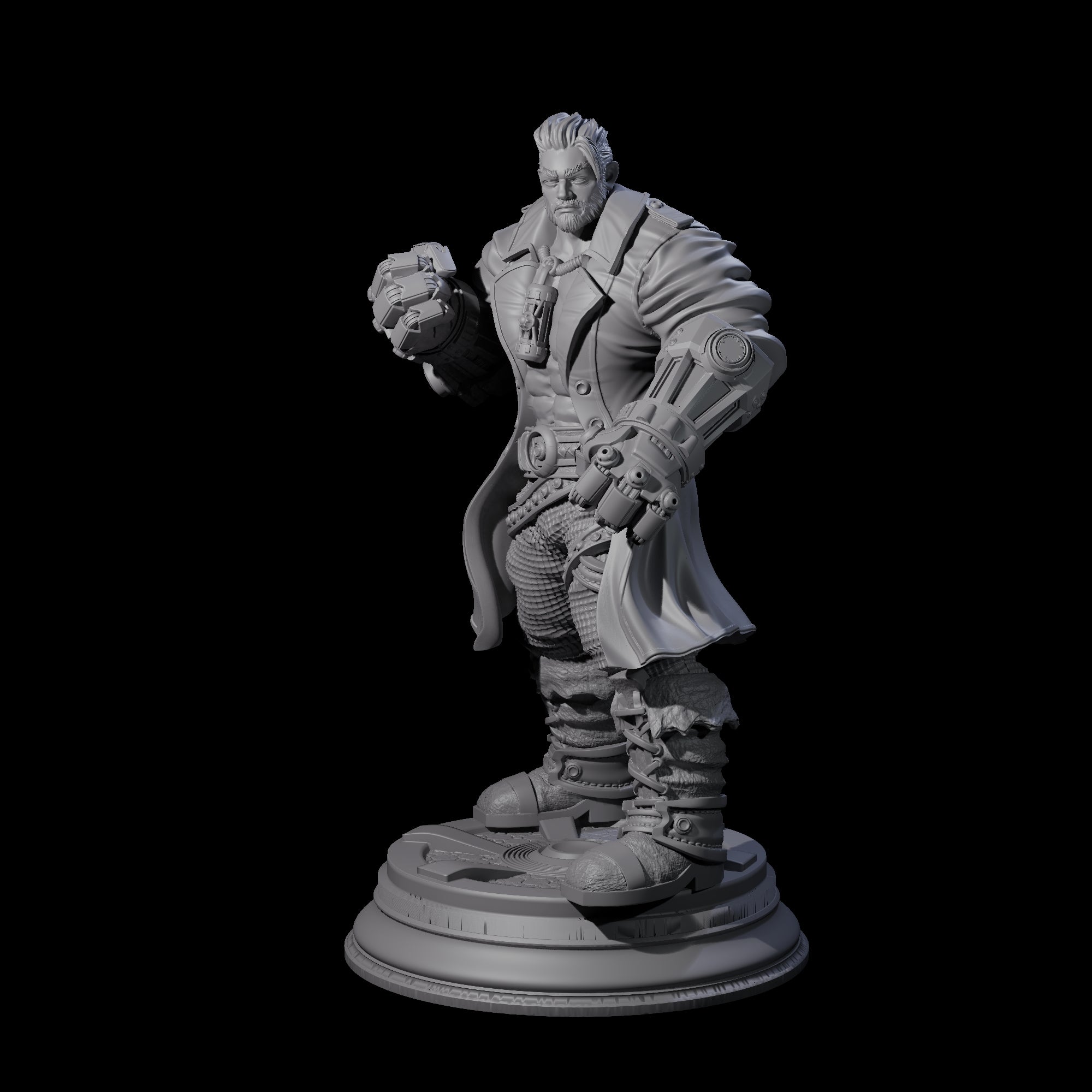 Clenched Fist Brawler Miniature for Dungeons and Dragons, Pathfinder or other TTRPGs