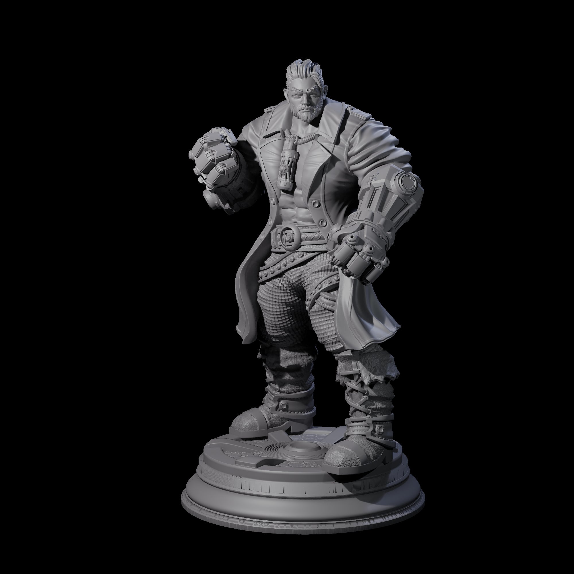 Clenched Fist Brawler Miniature for Dungeons and Dragons, Pathfinder or other TTRPGs
