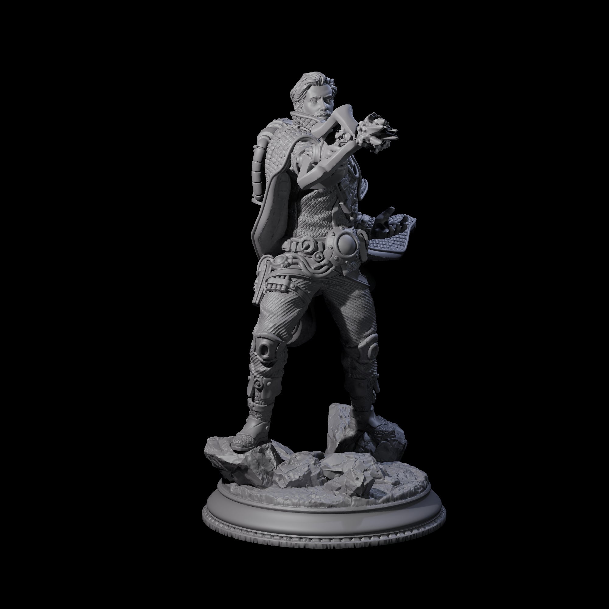 Clever Artificer Gunslinger Miniature for Dungeons and Dragons, Pathfinder or other TTRPGs
