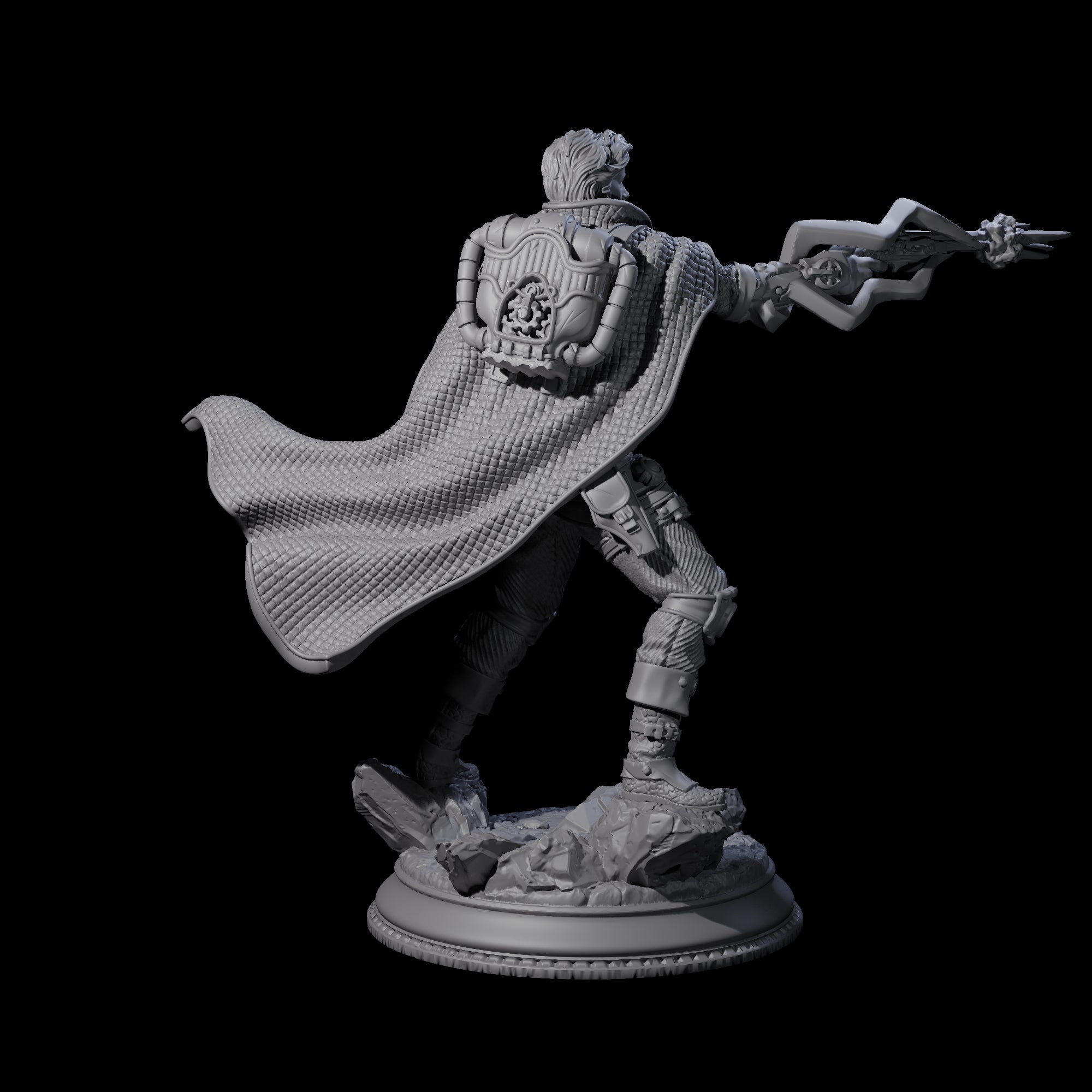 Clever Artificer Gunslinger Miniature for Dungeons and Dragons, Pathfinder or other TTRPGs