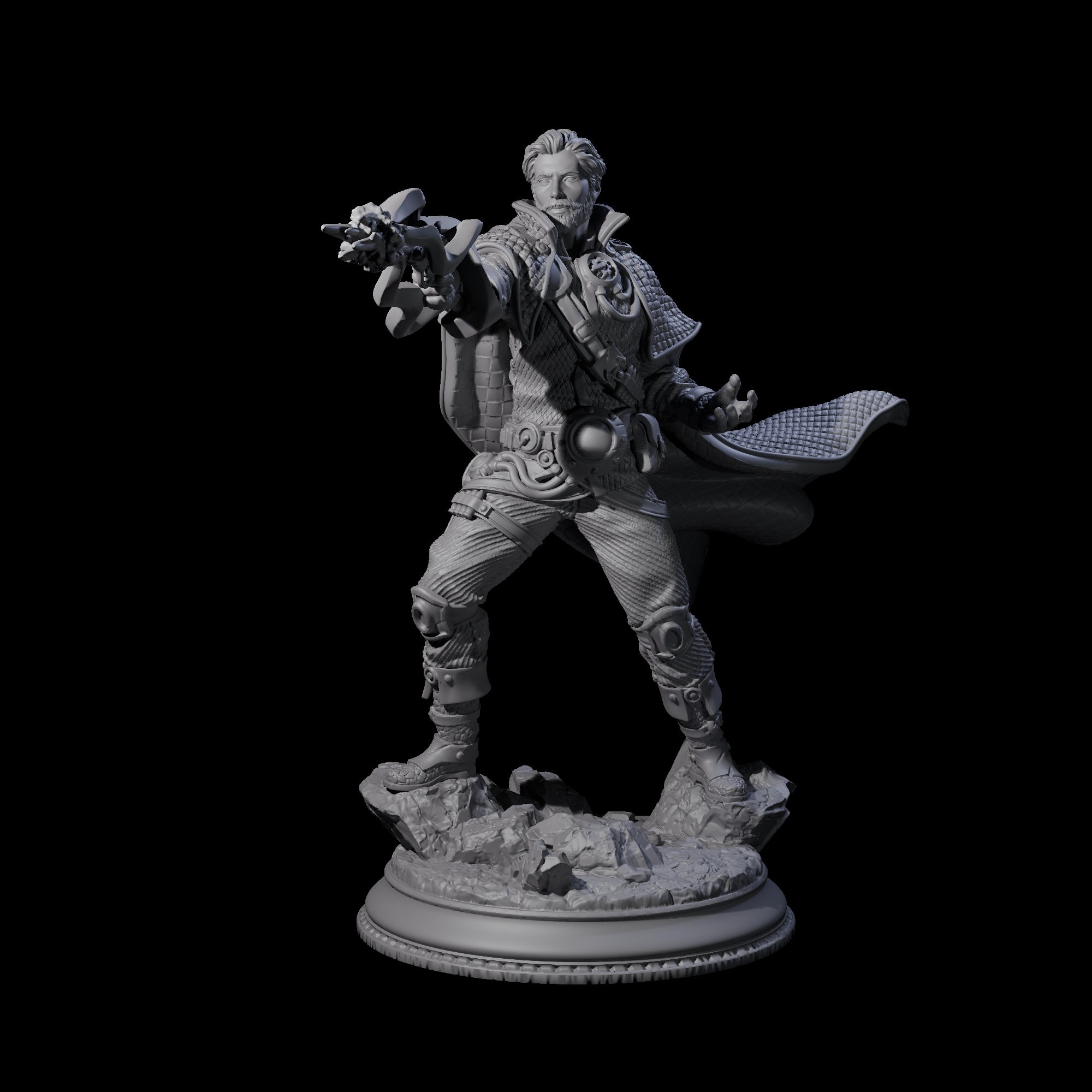 Clever Artificer Gunslinger Miniature for Dungeons and Dragons, Pathfinder or other TTRPGs