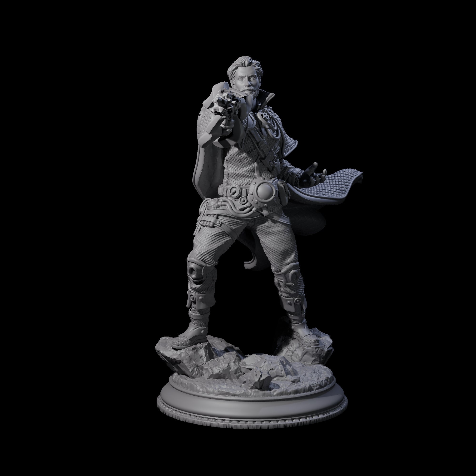 Clever Artificer Gunslinger Miniature for Dungeons and Dragons, Pathfinder or other TTRPGs