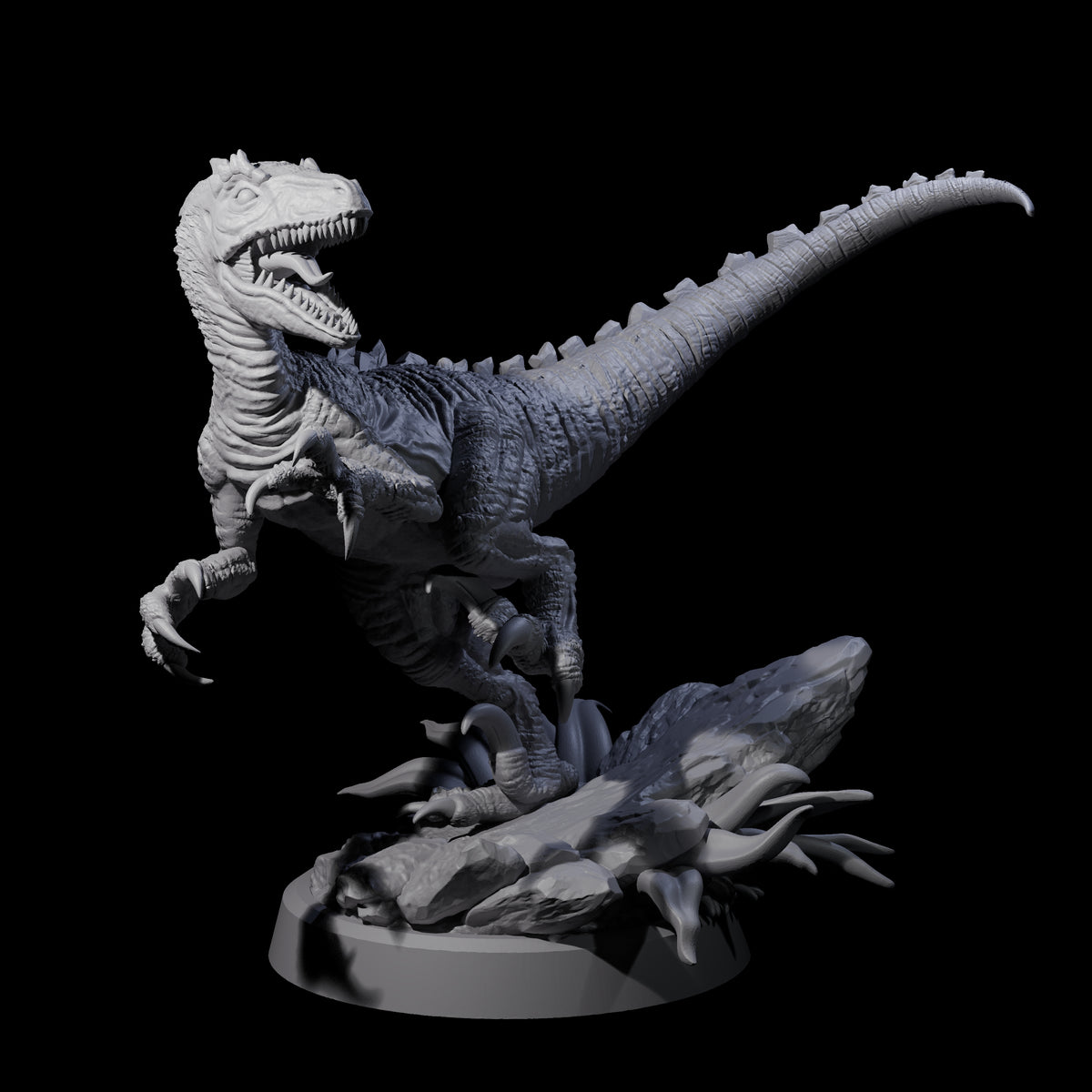 Clever Girl Velociraptor Miniature for Dungeons and Dragons, Pathfinder or other TTRPGs