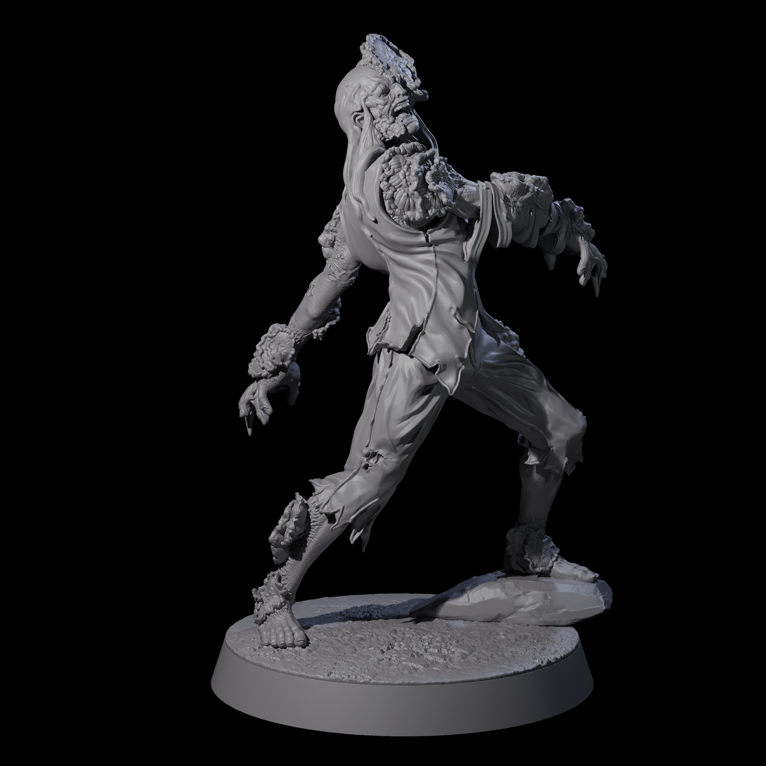 Clicking Fungal Zombie B Miniature for Dungeons and Dragons, Pathfinder or other TTRPGs