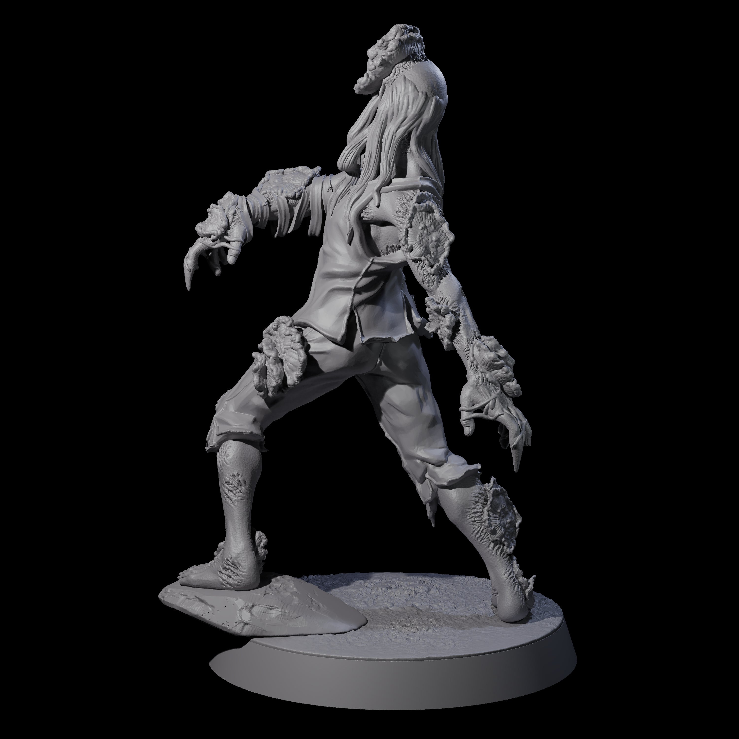Clicking Fungal Zombie B Miniature for Dungeons and Dragons, Pathfinder or other TTRPGs