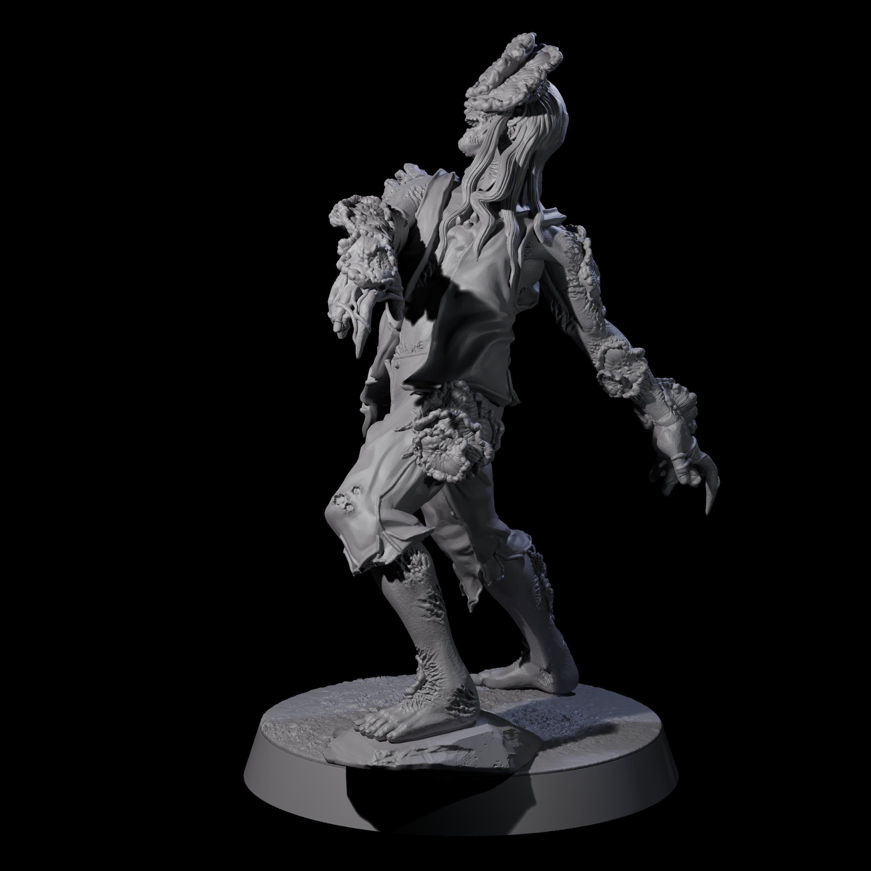 Clicking Fungal Zombie B Miniature for Dungeons and Dragons, Pathfinder or other TTRPGs