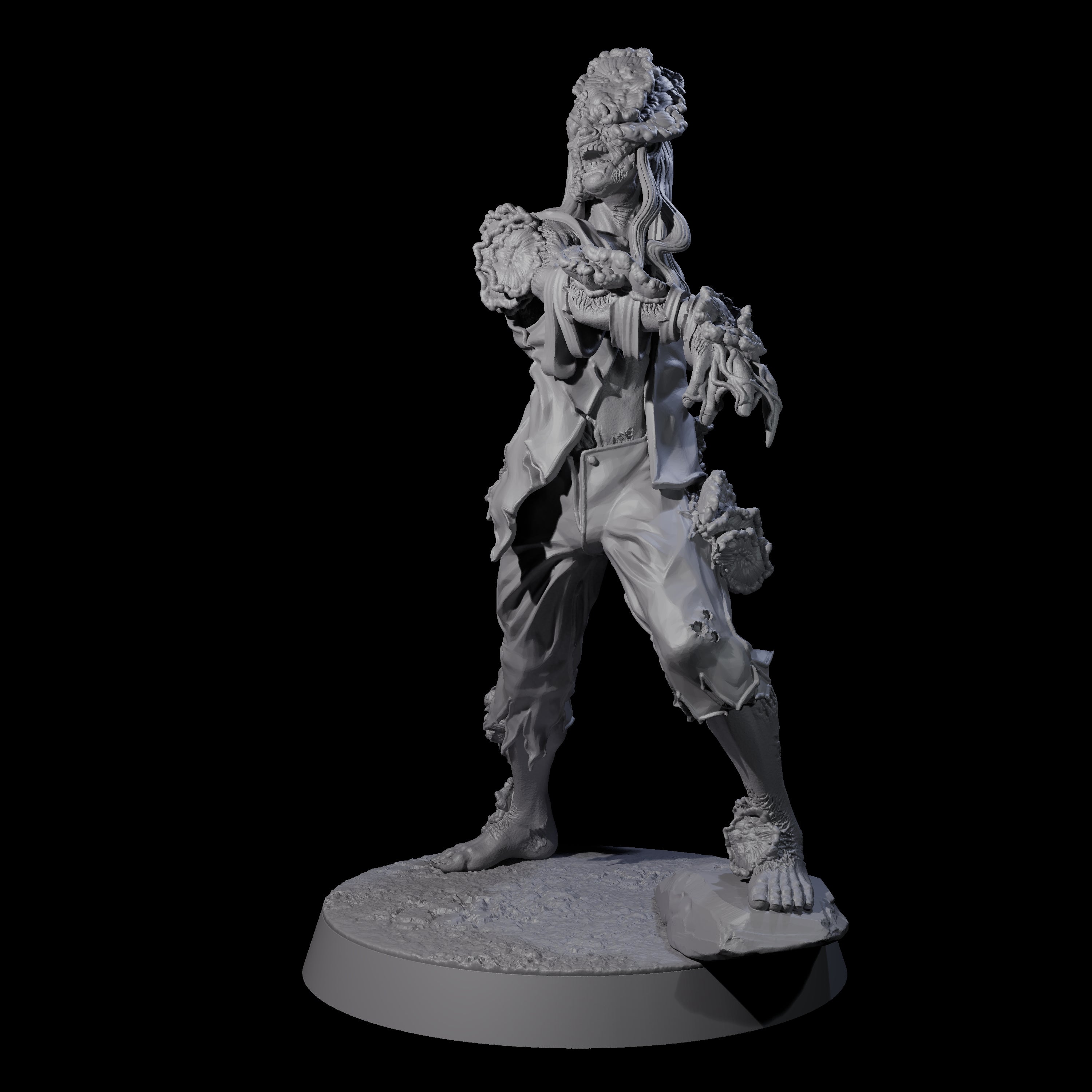 Clicking Fungal Zombie B Miniature for Dungeons and Dragons, Pathfinder or other TTRPGs