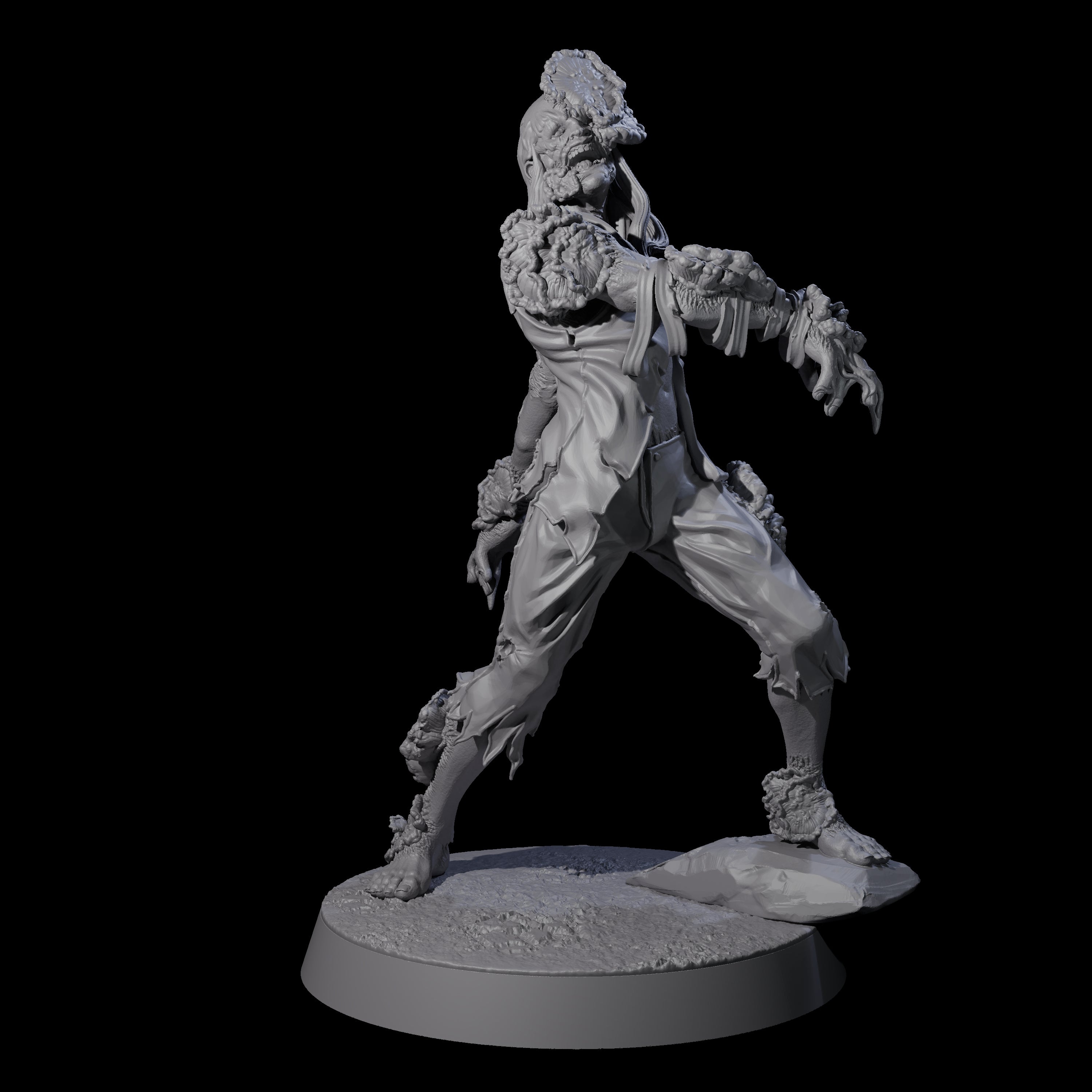 Clicking Fungal Zombie B Miniature for Dungeons and Dragons, Pathfinder or other TTRPGs