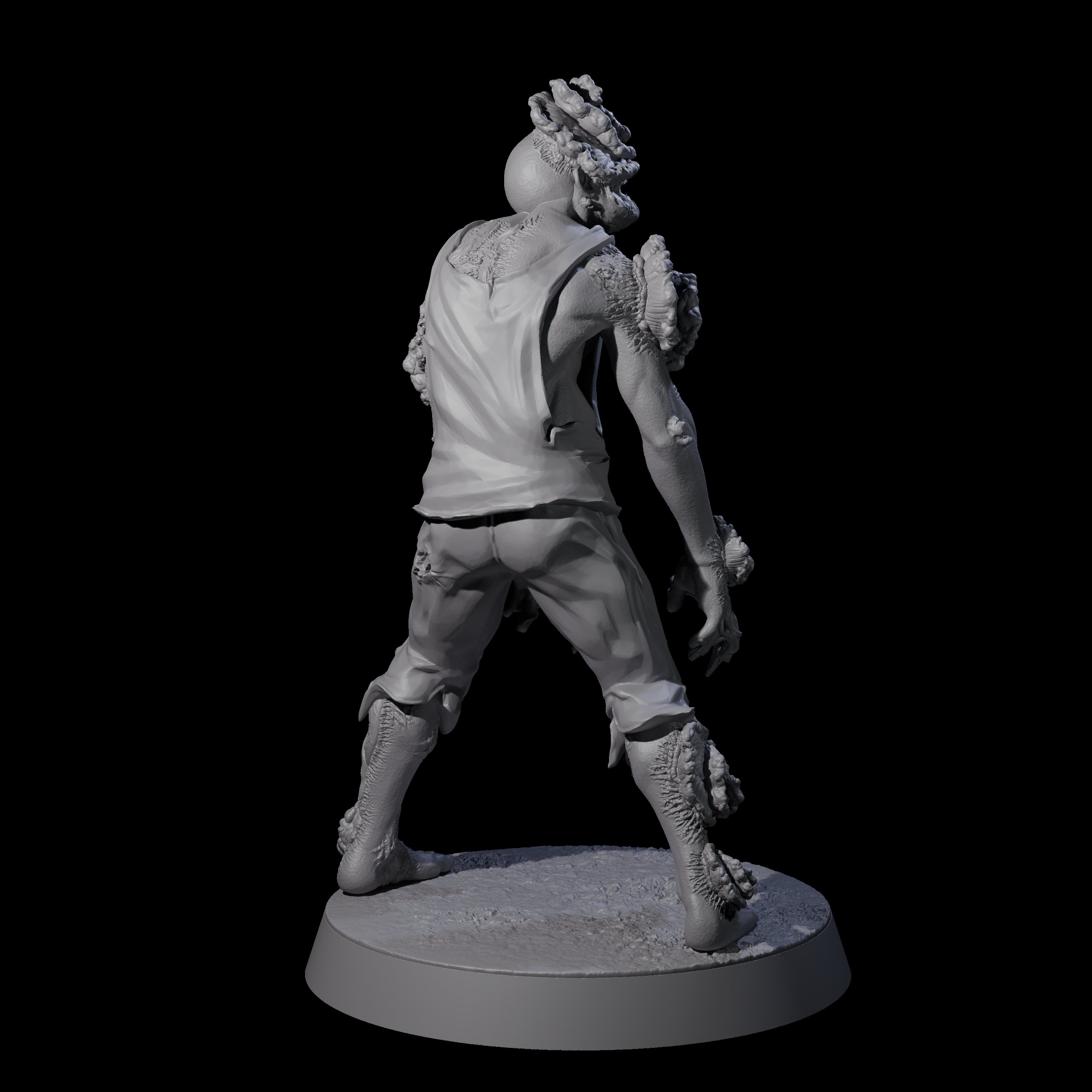 Clicking Fungal Zombie C Miniature for Dungeons and Dragons, Pathfinder or other TTRPGs