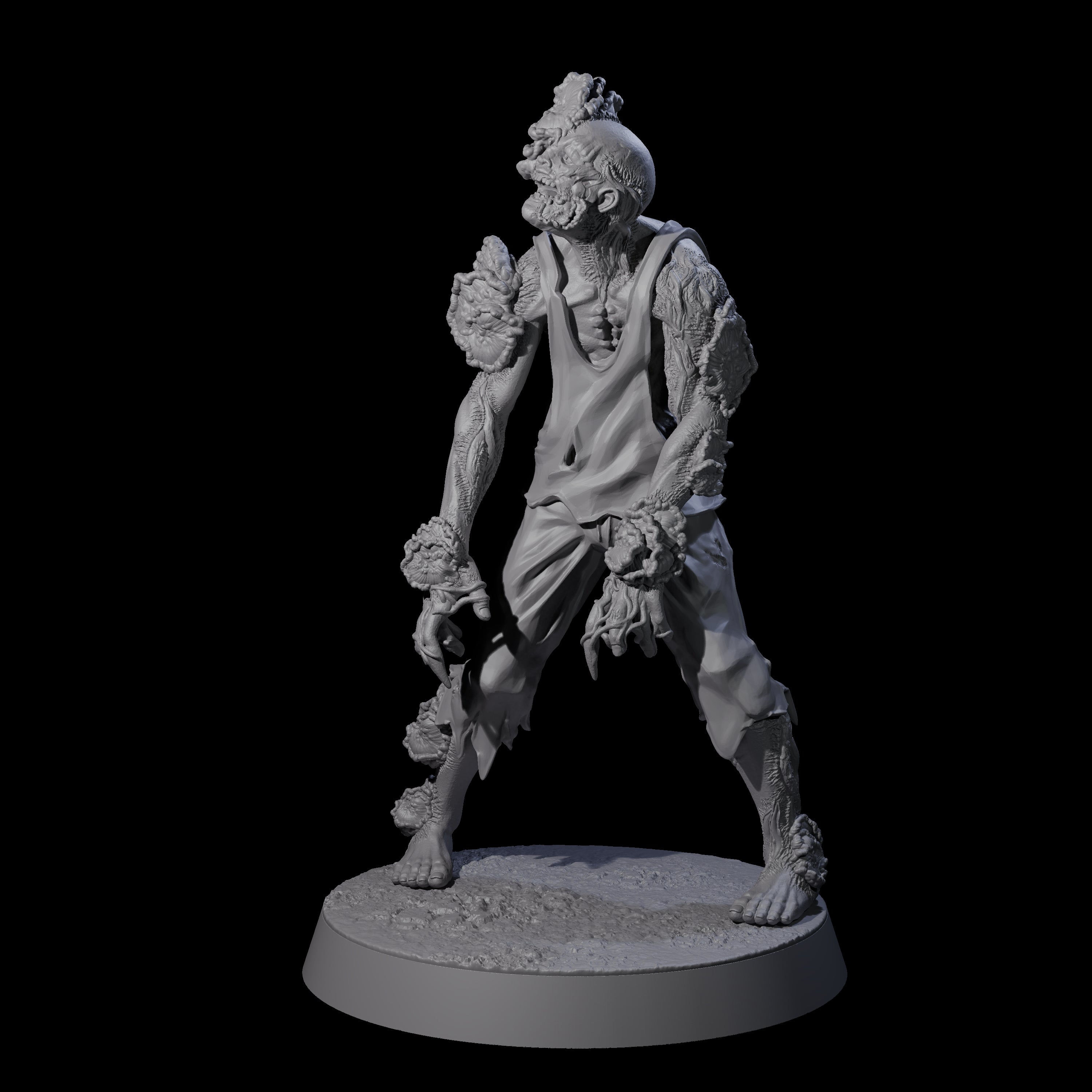 Clicking Fungal Zombie C Miniature for Dungeons and Dragons, Pathfinder or other TTRPGs