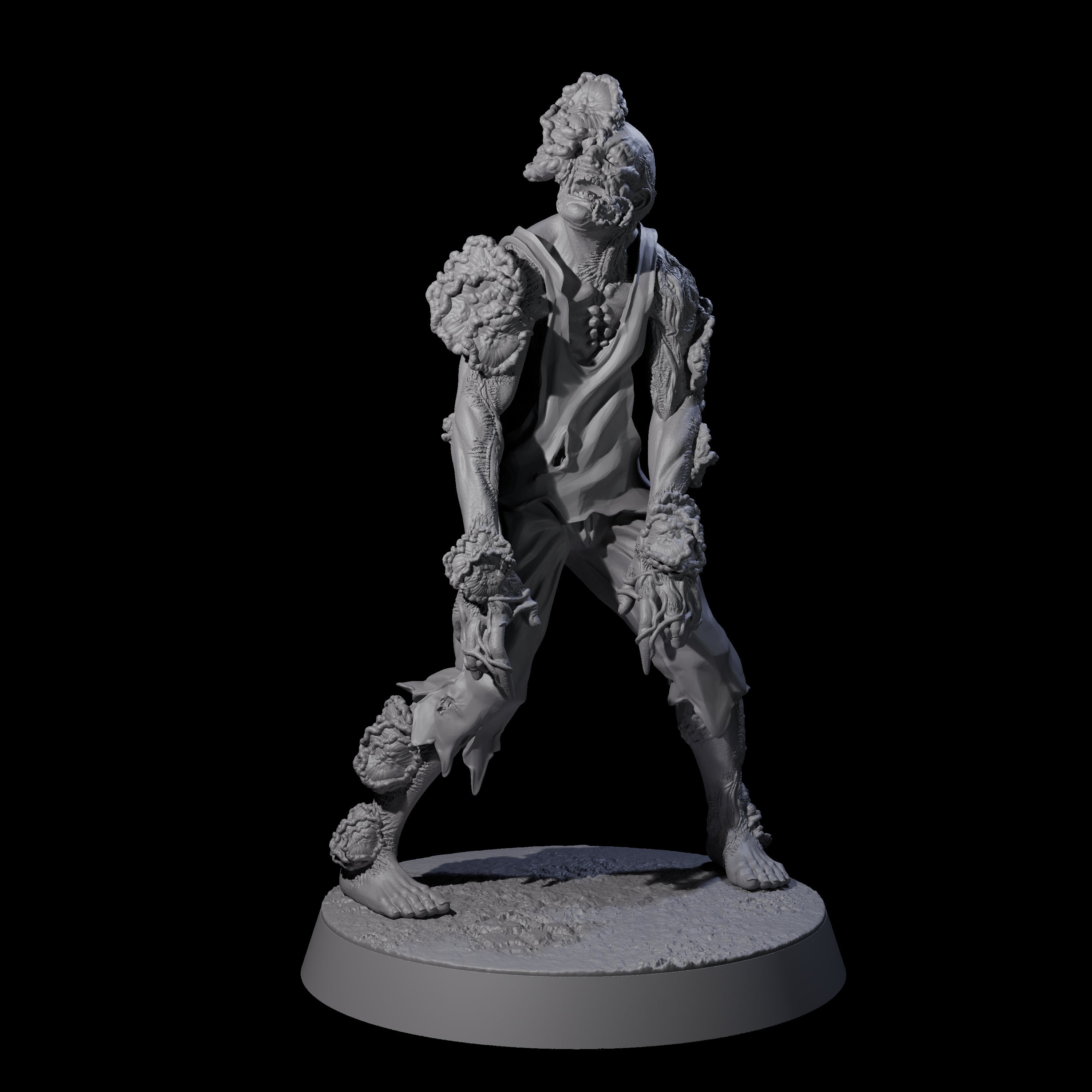 Clicking Fungal Zombie C Miniature for Dungeons and Dragons, Pathfinder or other TTRPGs
