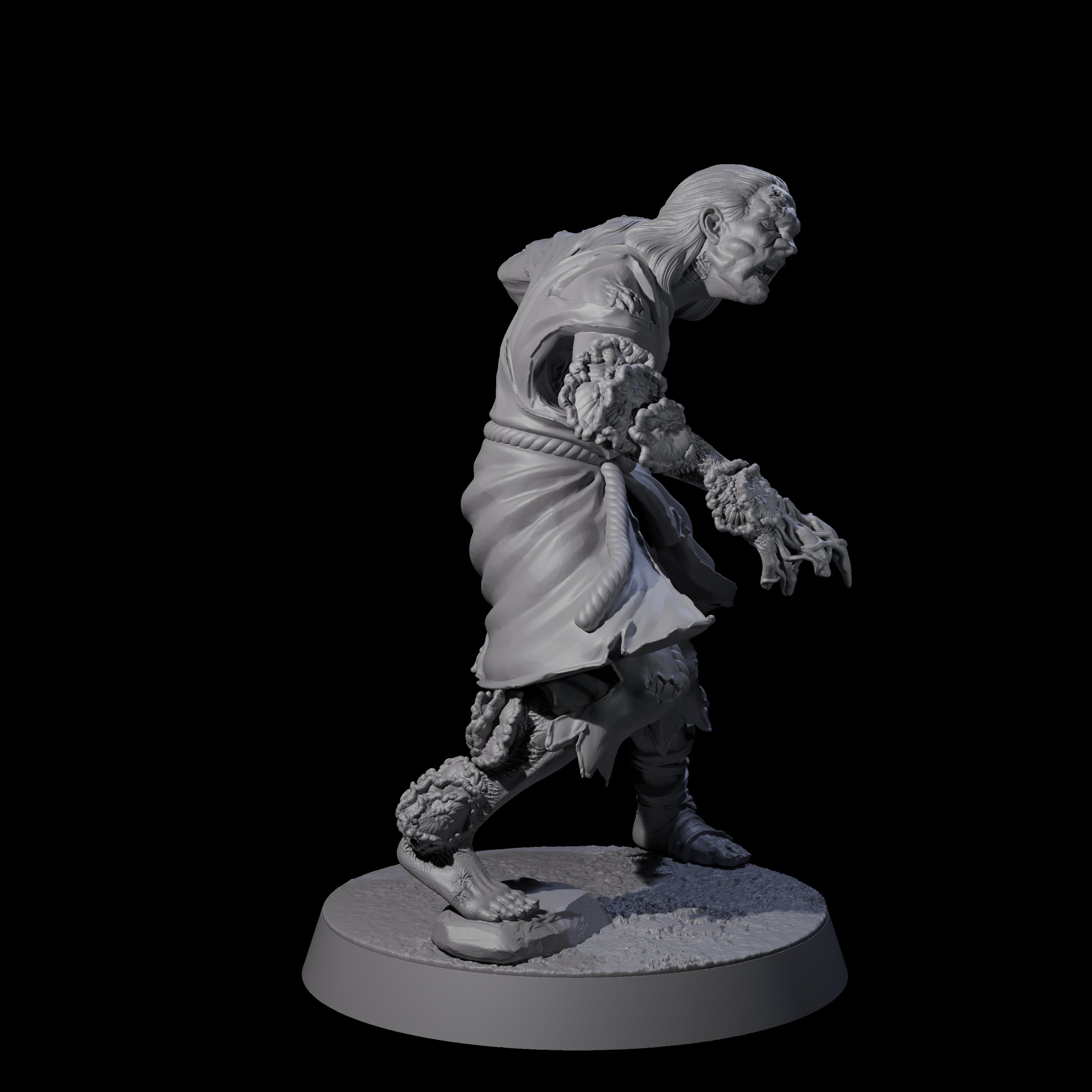 Clicking Fungal Zombie D Miniature for Dungeons and Dragons, Pathfinder or other TTRPGs
