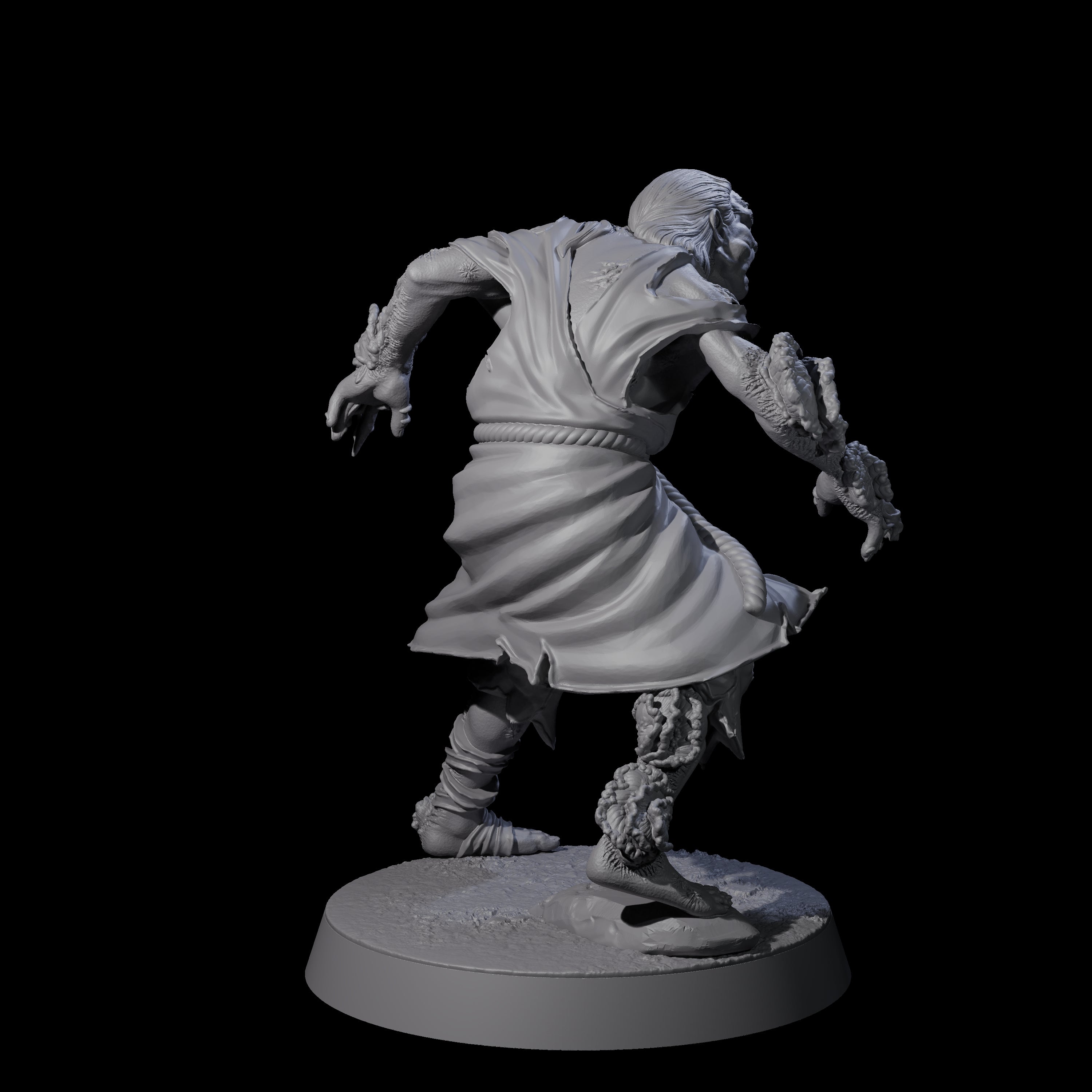 Clicking Fungal Zombie D Miniature for Dungeons and Dragons, Pathfinder or other TTRPGs