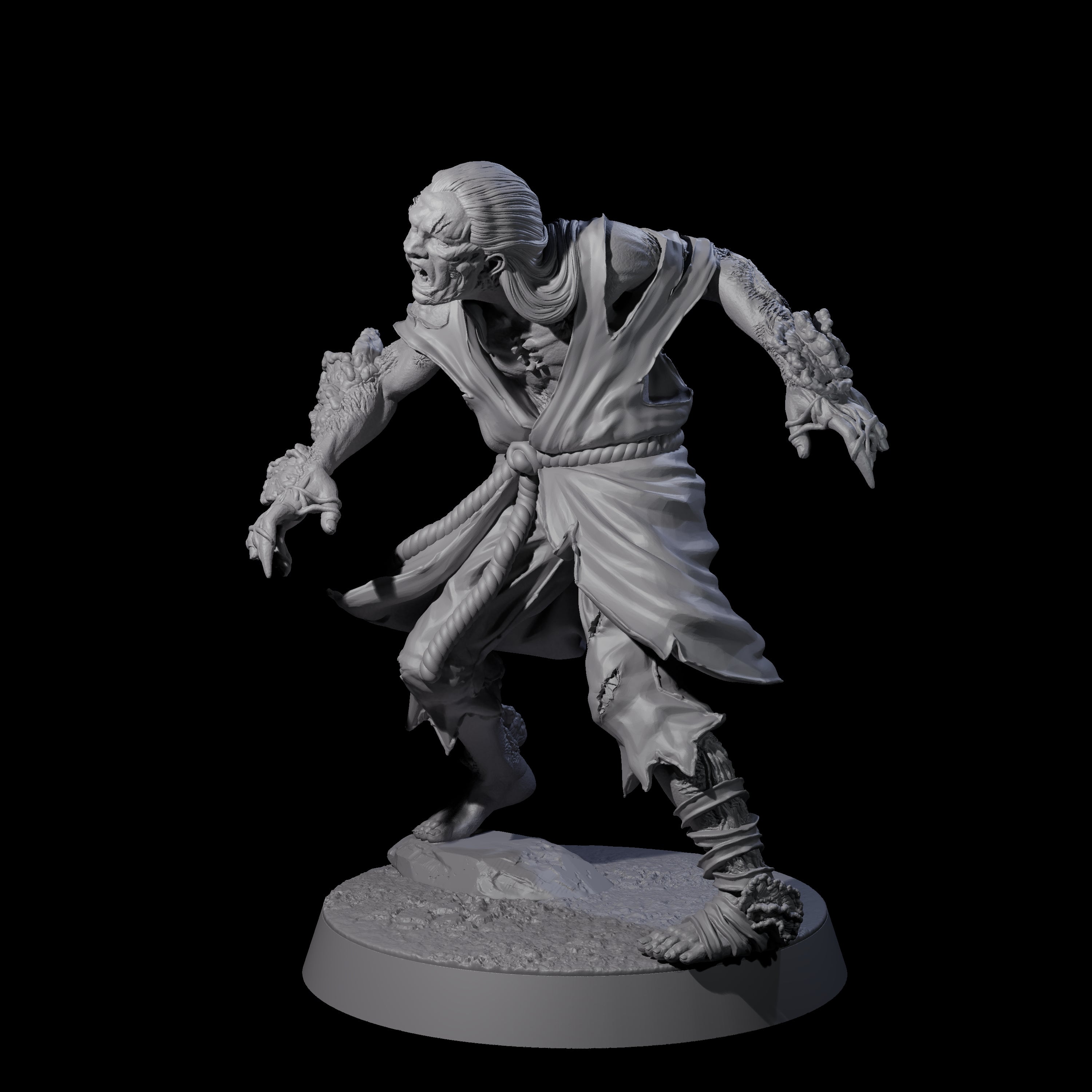 Clicking Fungal Zombie D Miniature for Dungeons and Dragons, Pathfinder or other TTRPGs