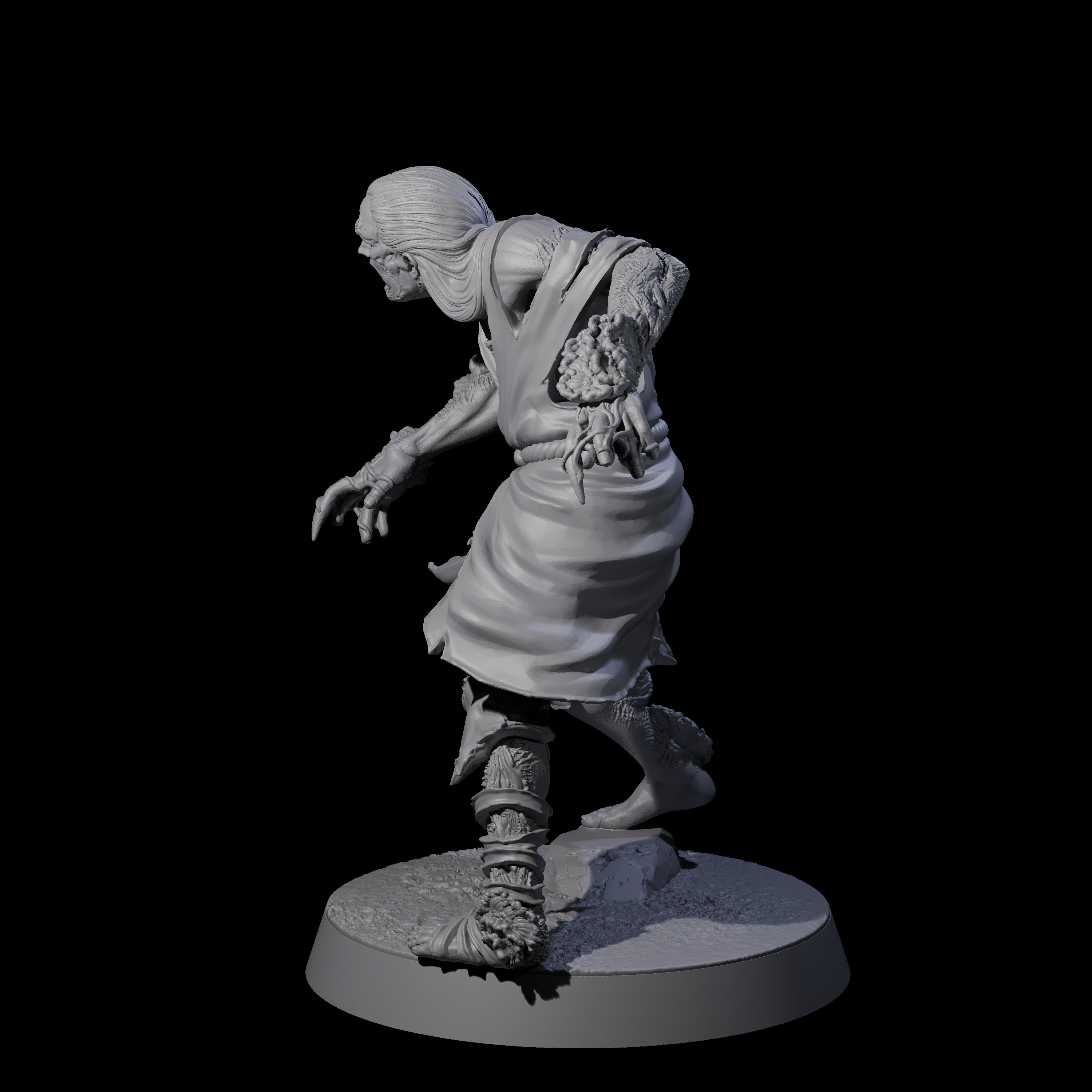 Clicking Fungal Zombie D Miniature for Dungeons and Dragons, Pathfinder or other TTRPGs
