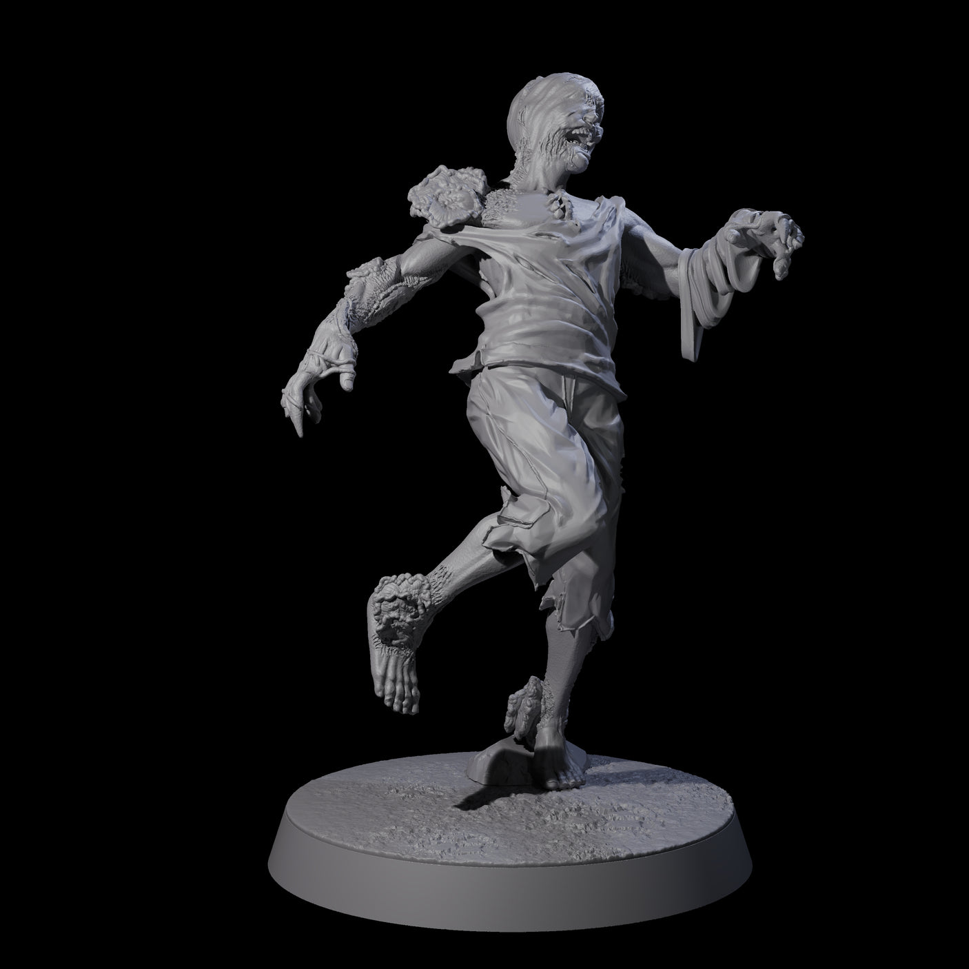 Clicking Fungal Zombie E Miniature for Dungeons and Dragons, Pathfinder or other TTRPGs