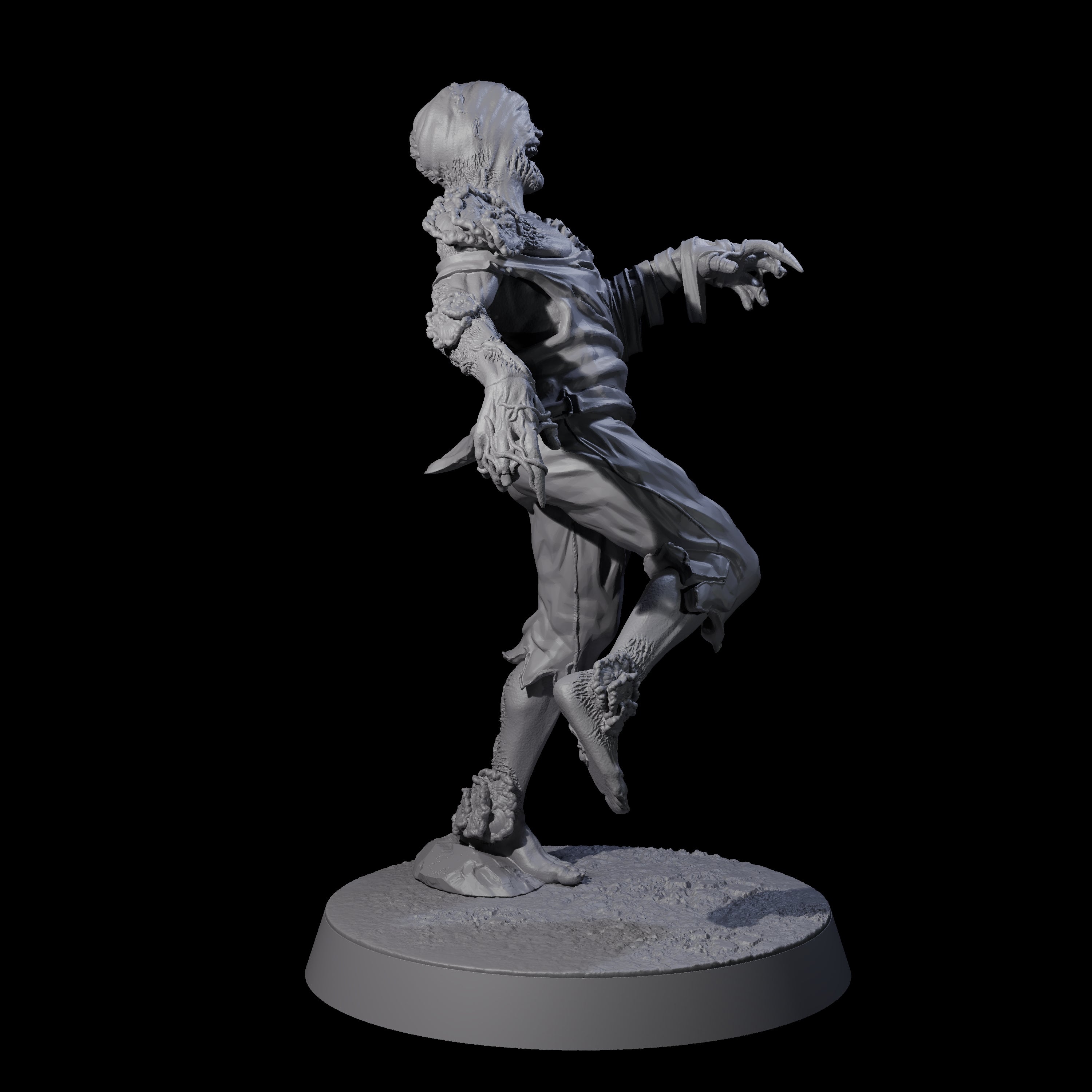 Clicking Fungal Zombie E Miniature for Dungeons and Dragons, Pathfinder or other TTRPGs