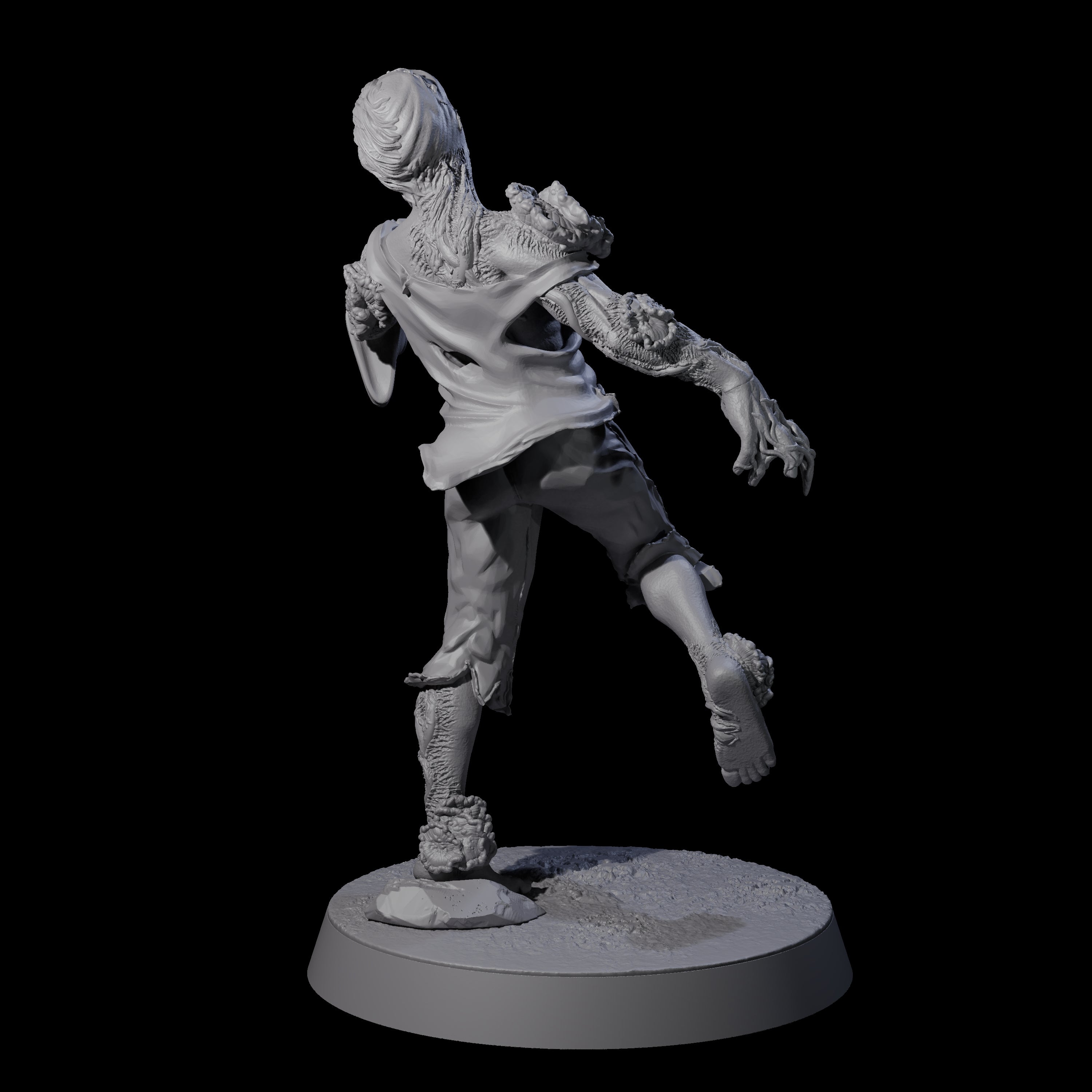 Clicking Fungal Zombie E Miniature for Dungeons and Dragons, Pathfinder or other TTRPGs