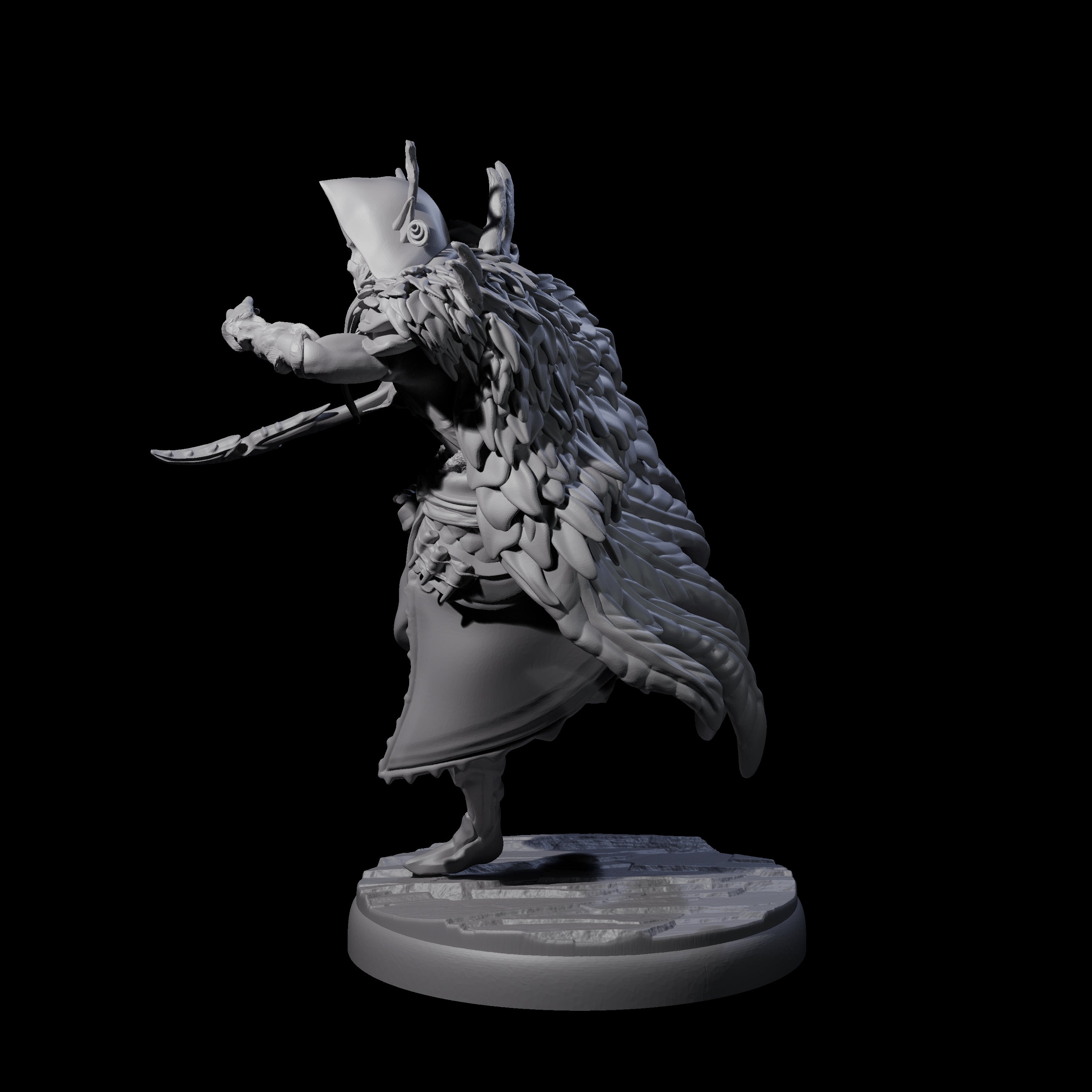 Cloaked Dark Elf Assassin A Miniature for Dungeons and Dragons, Pathfinder or other TTRPGs