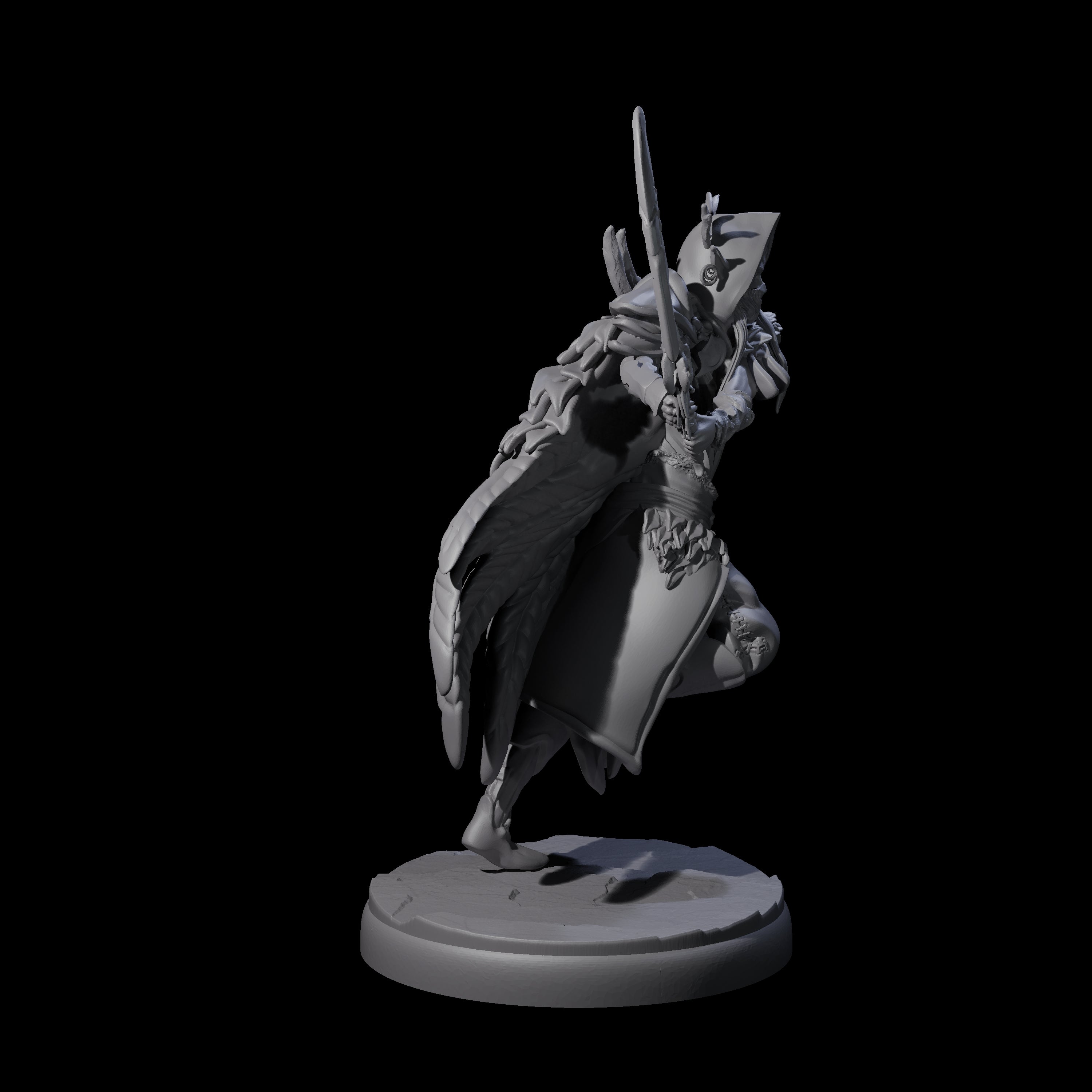 Cloaked Dark Elf Assassin B Miniature for Dungeons and Dragons, Pathfinder or other TTRPGs