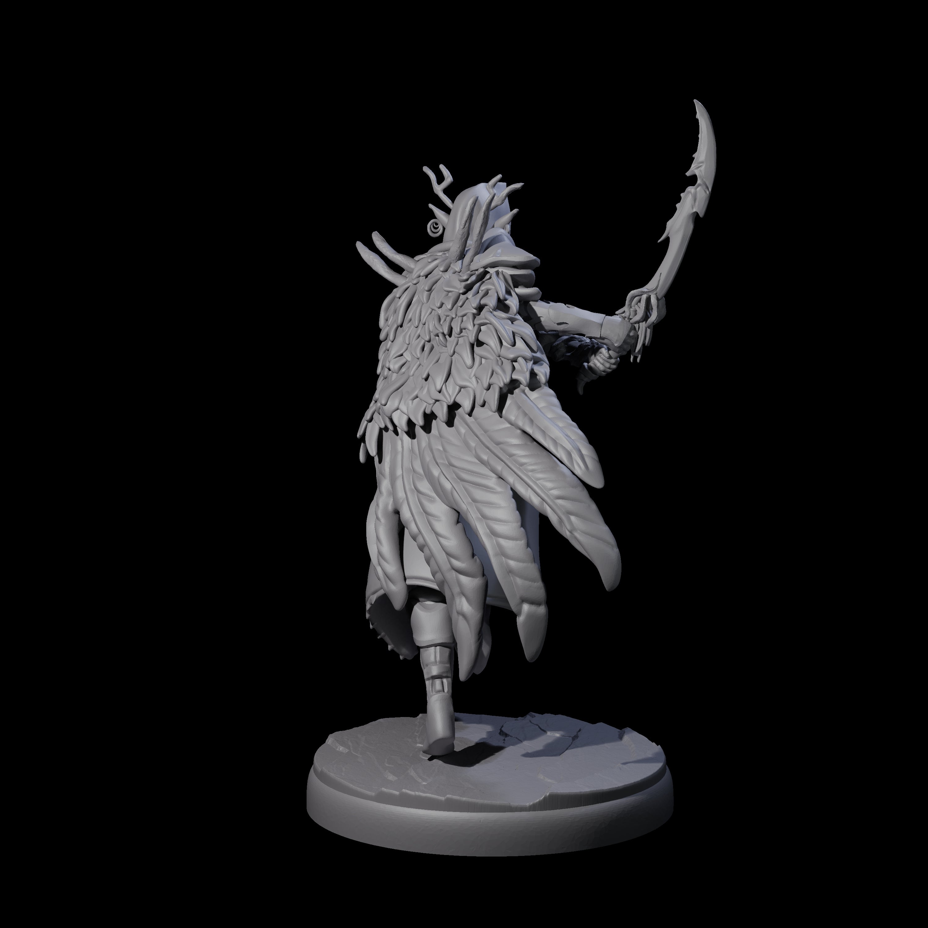 Cloaked Dark Elf Assassin B Miniature for Dungeons and Dragons, Pathfinder or other TTRPGs
