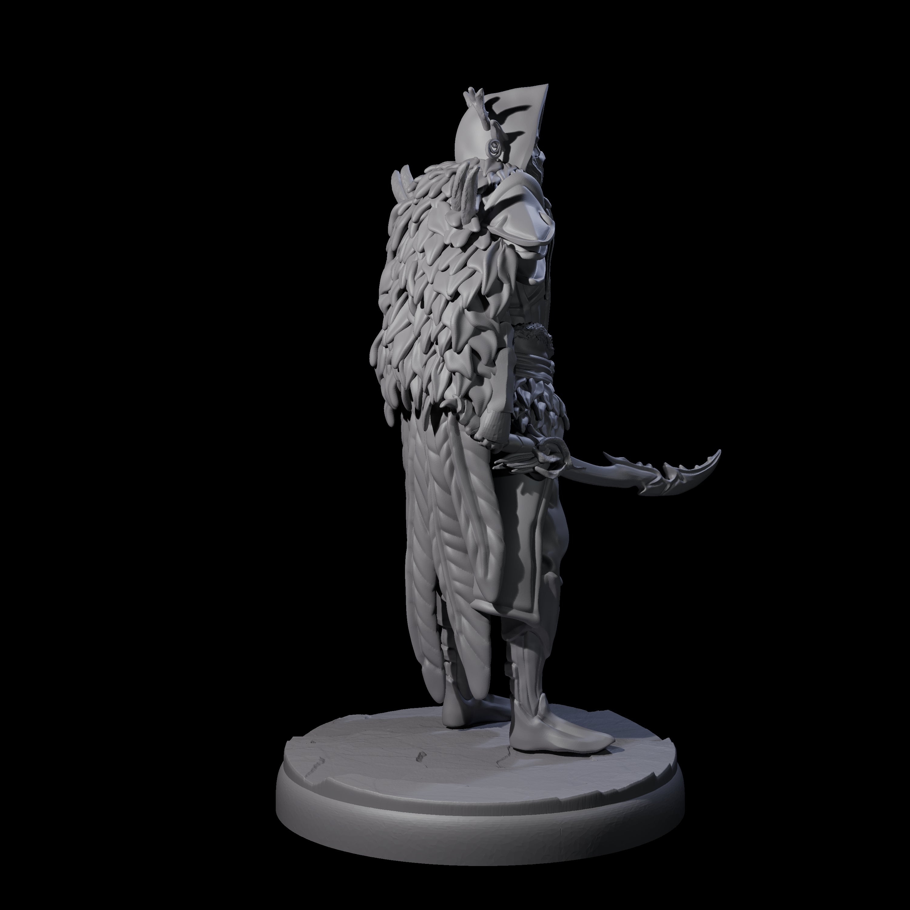 Cloaked Dark Elf Assassin C Miniature for Dungeons and Dragons, Pathfinder or other TTRPGs